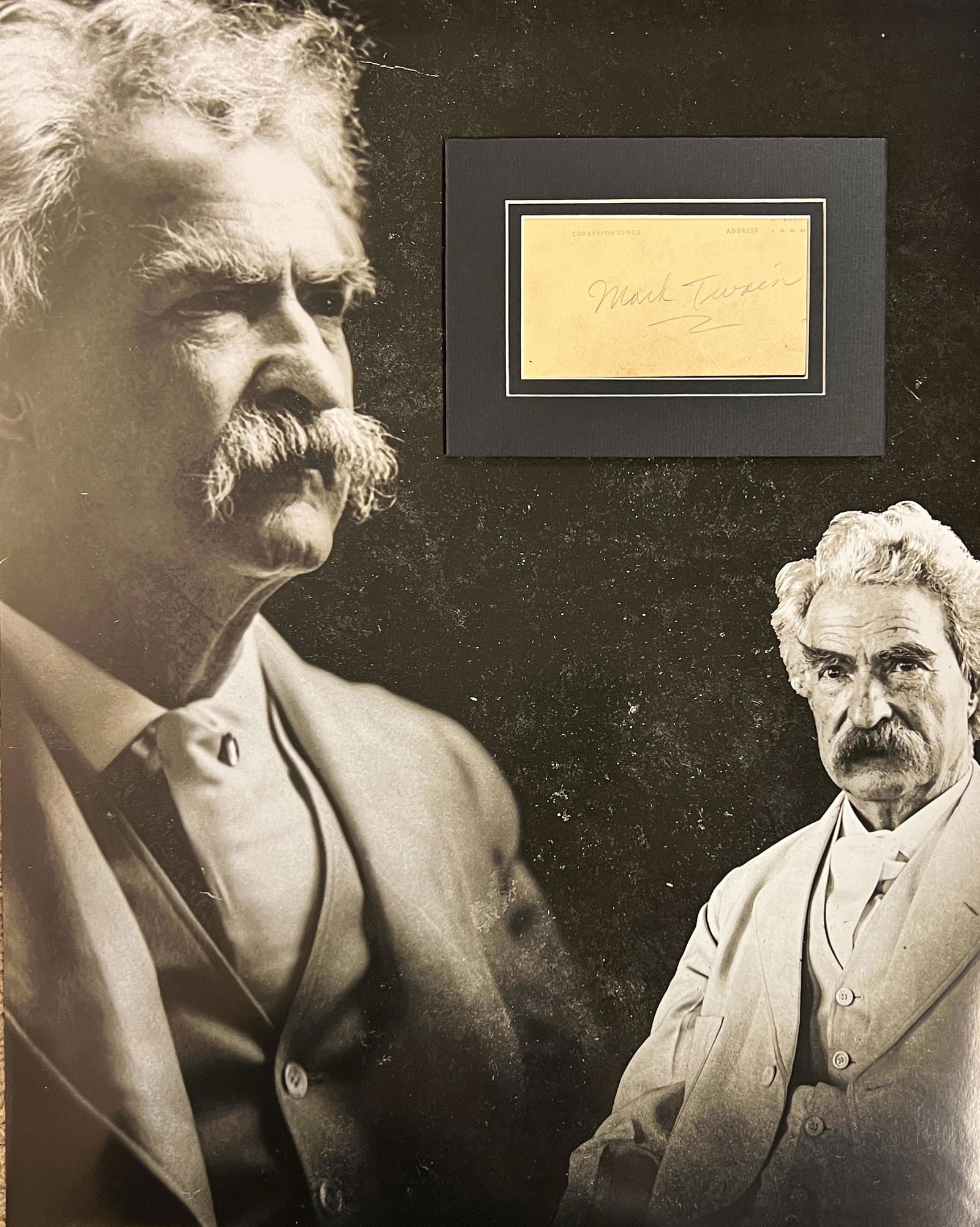 Mark Twain Autographed Display (1 of 1)