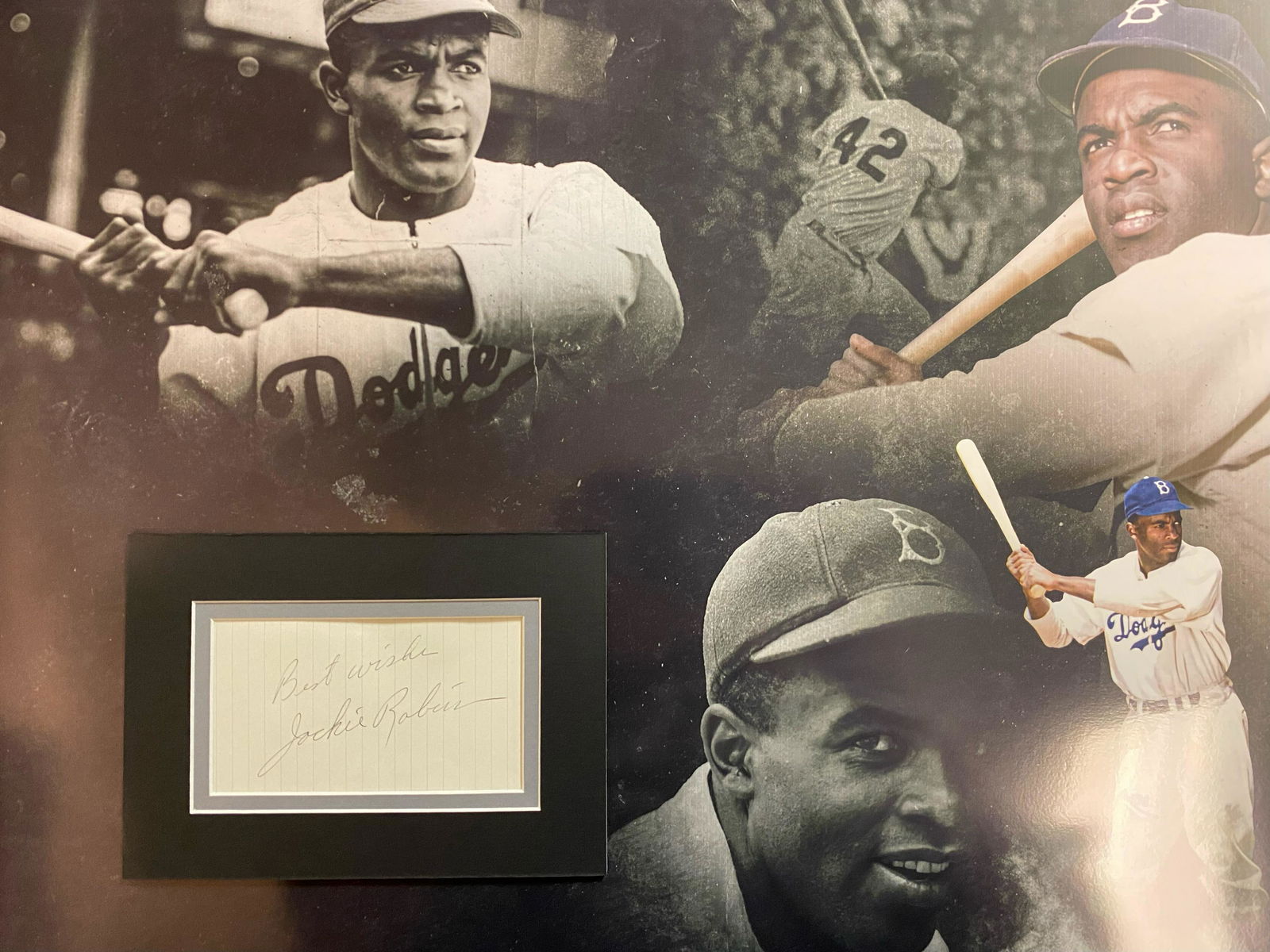 Jackie Robinson Autographed Display (1 of 1)