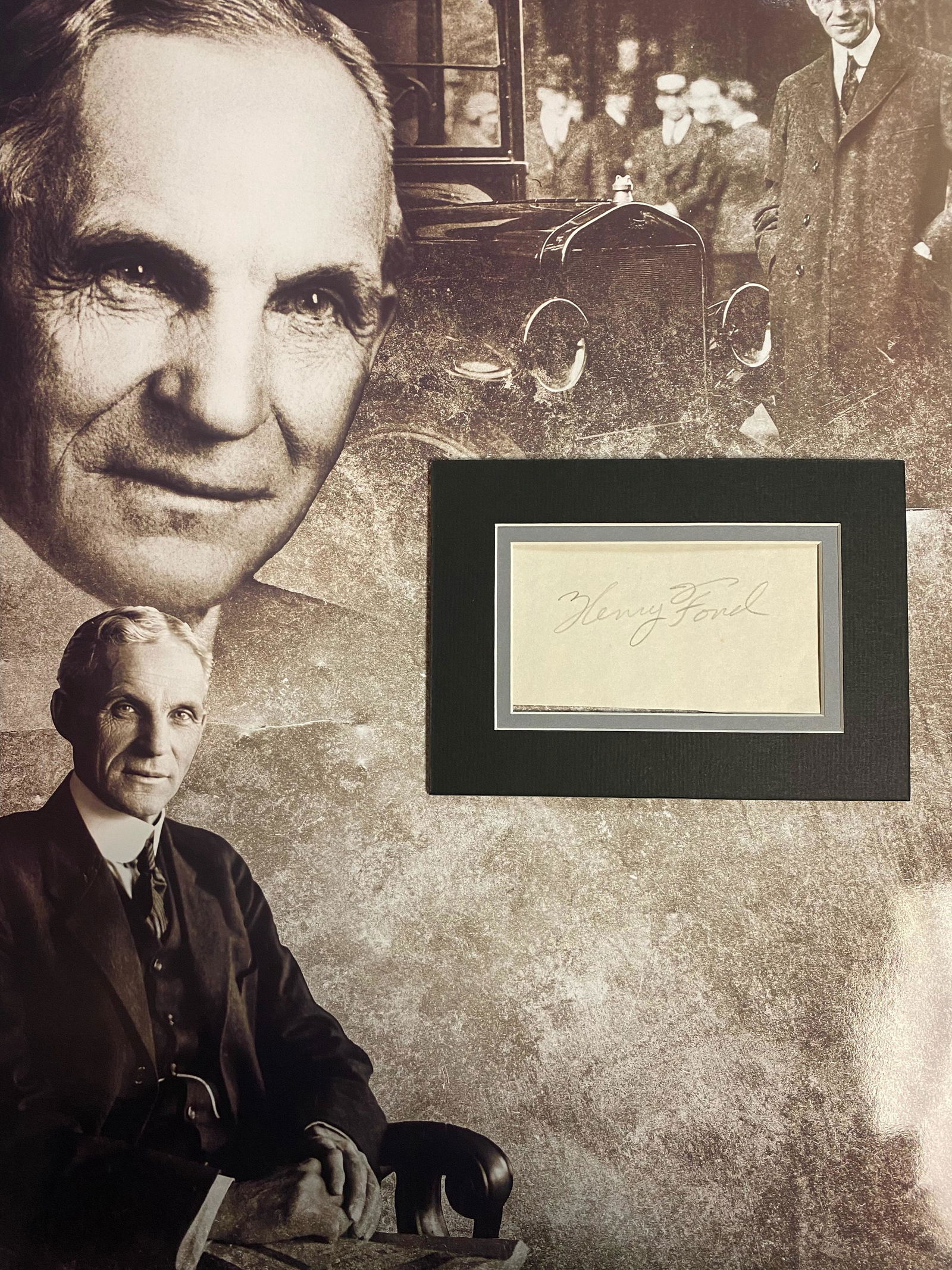 Henry Ford Autographed Display (1 of 1)