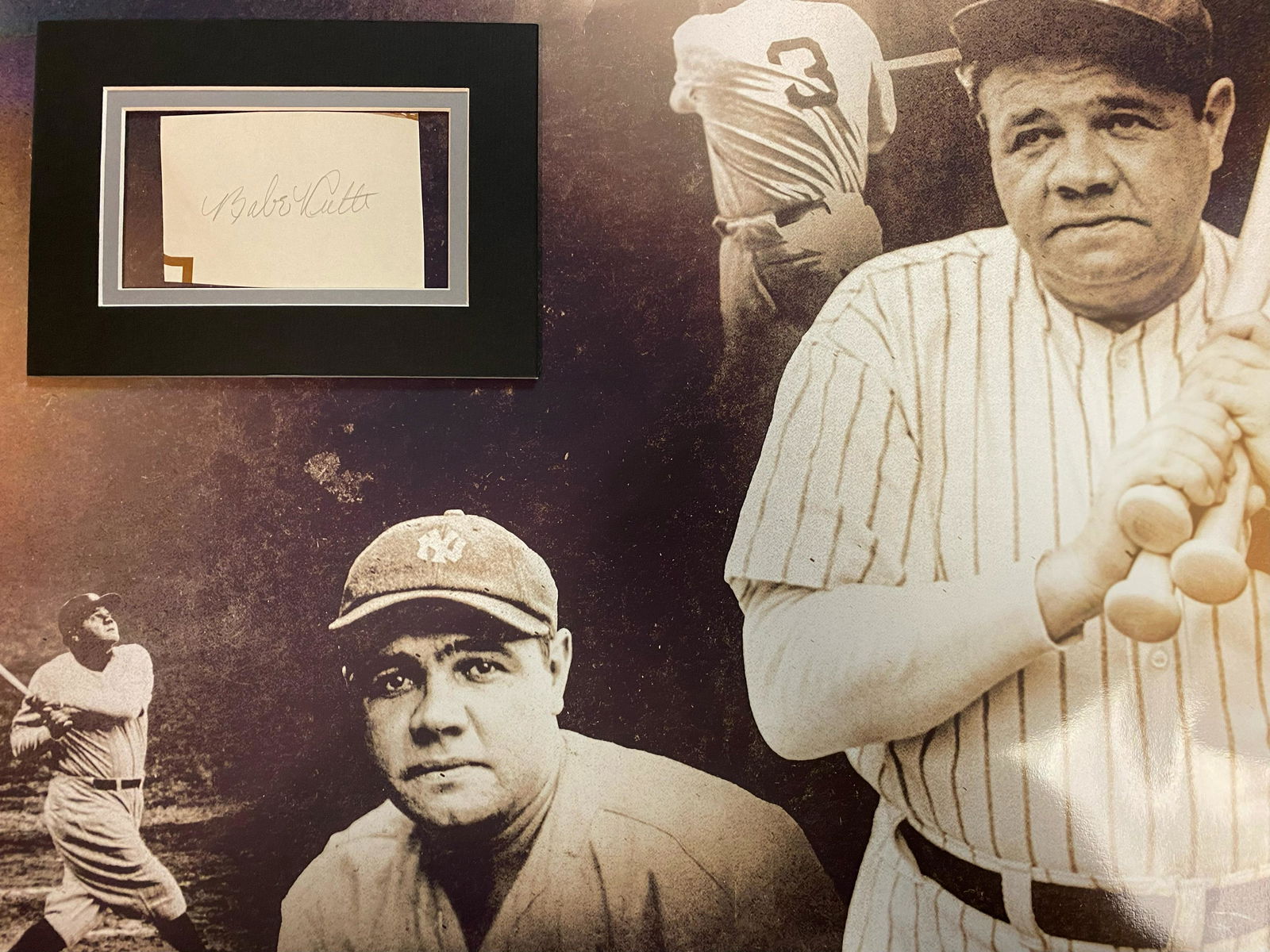 Babe Ruth Autographed Display (1 of 1)