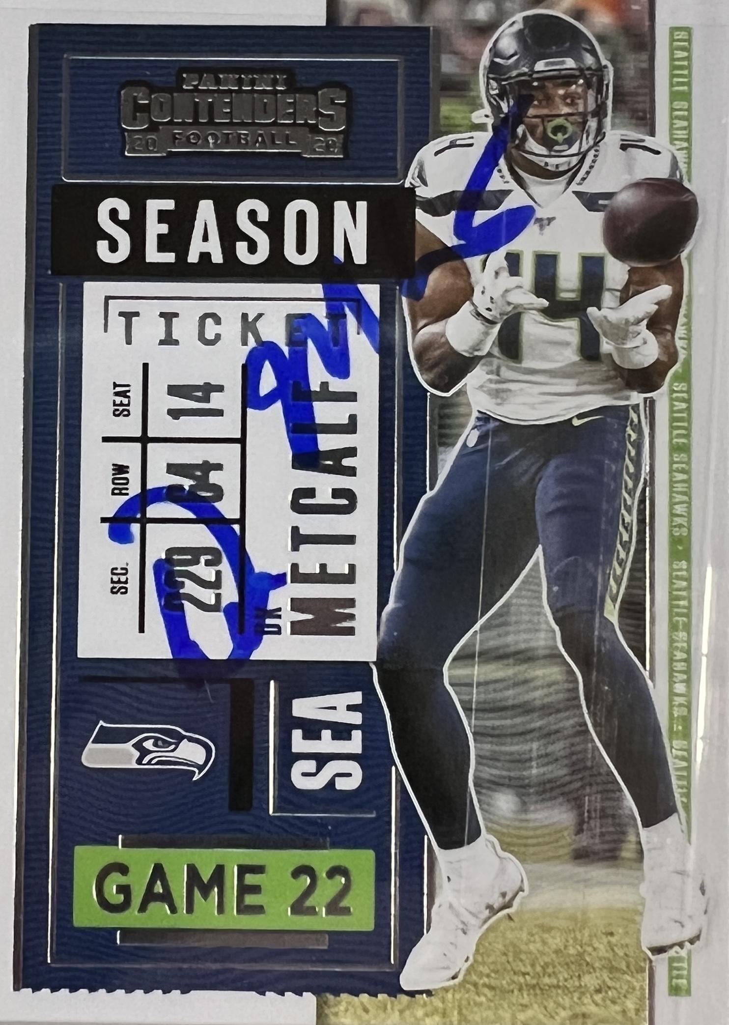 DK Metcalf Autographed Card (1 of 1)