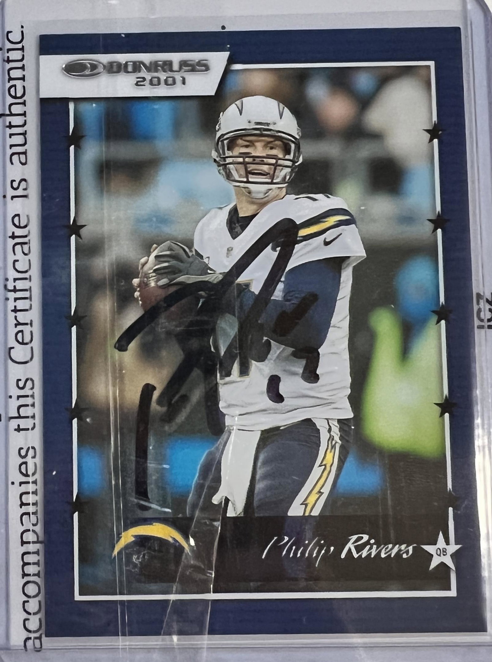 Philip Rivers Autographed Card (1 of 1)