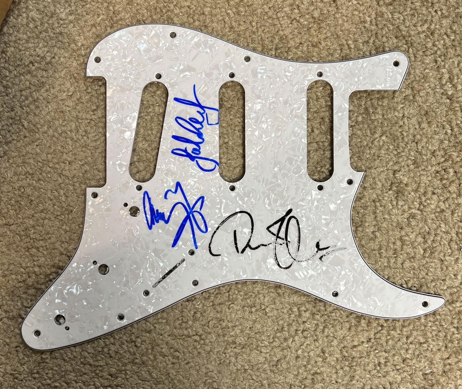 Led Zeppelin Autographed Pickguard PAGE PLANT JONES (1 of 1)