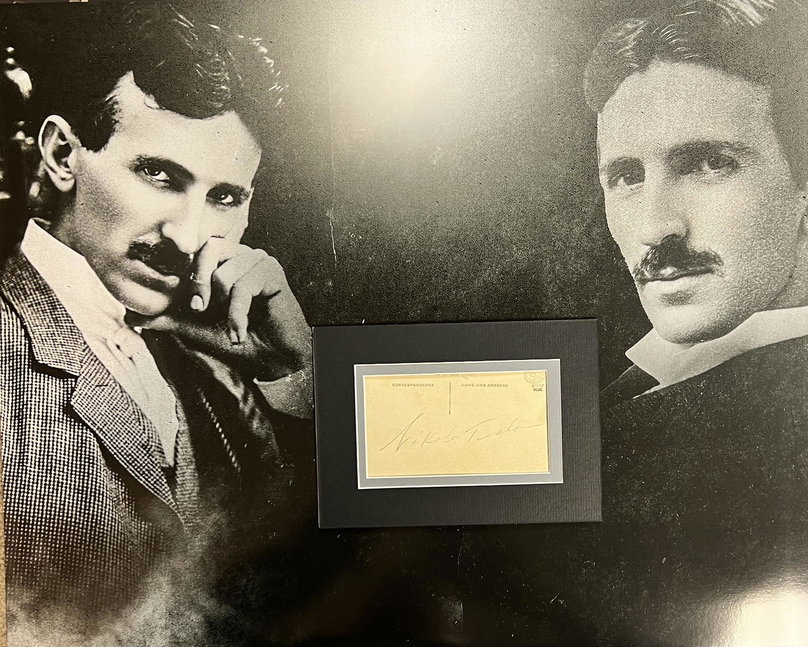 Nikola Tesla Autographed Display (1 of 1)