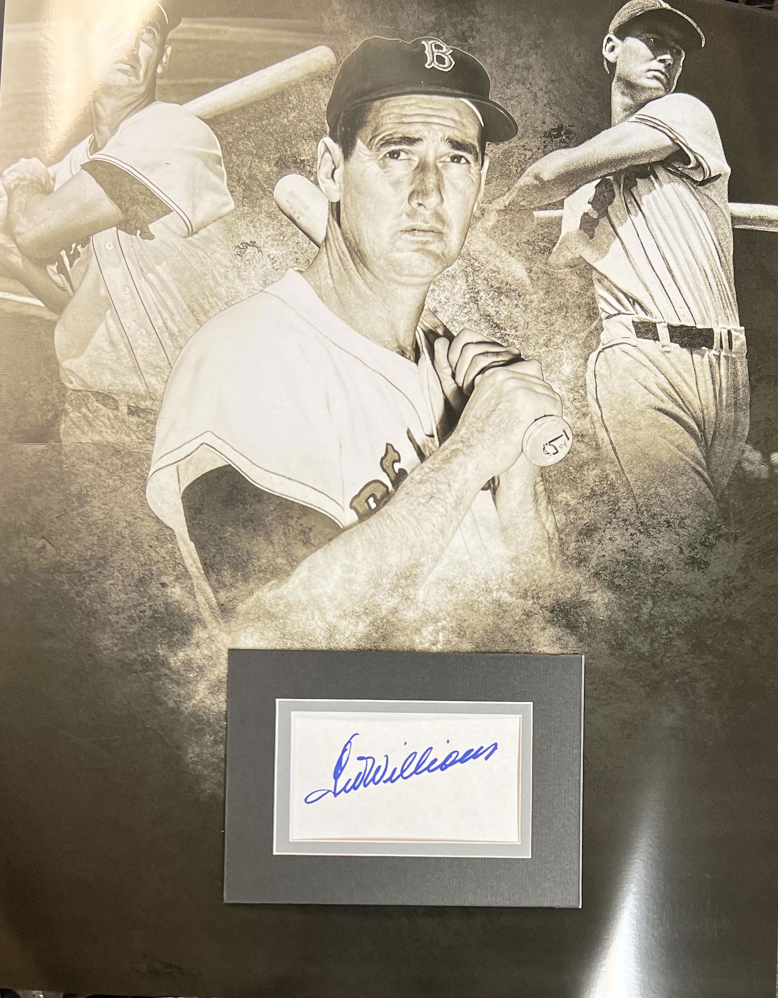 Ted Williams Autographed Display (1 of 1)