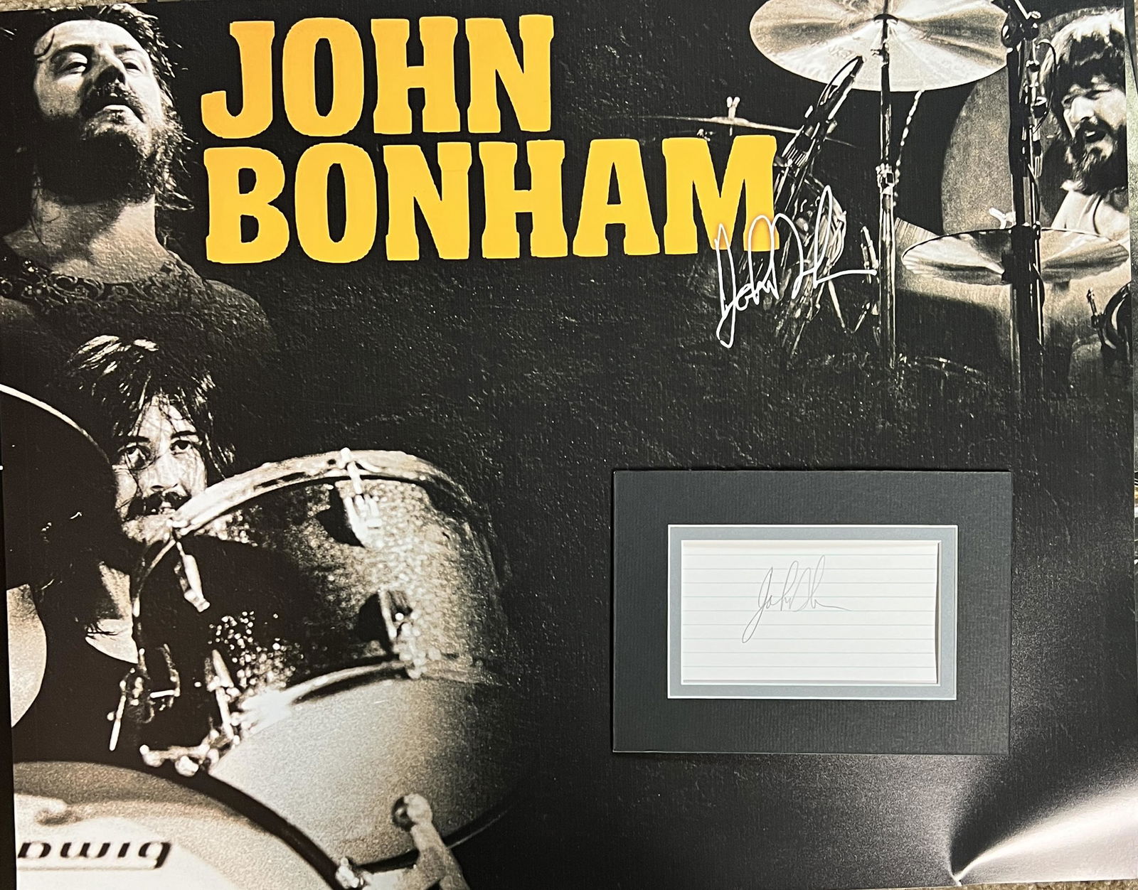 John Bonham Autographed Display (1 of 1)