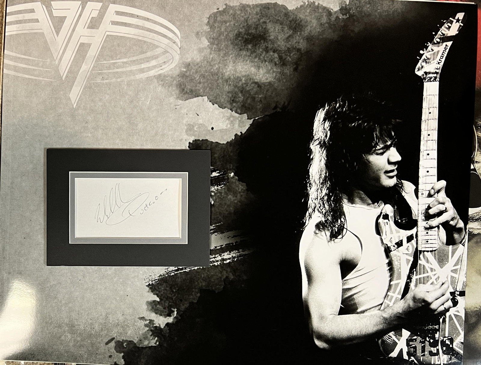 Eddie Van Halen Autographed Display (1 of 1)