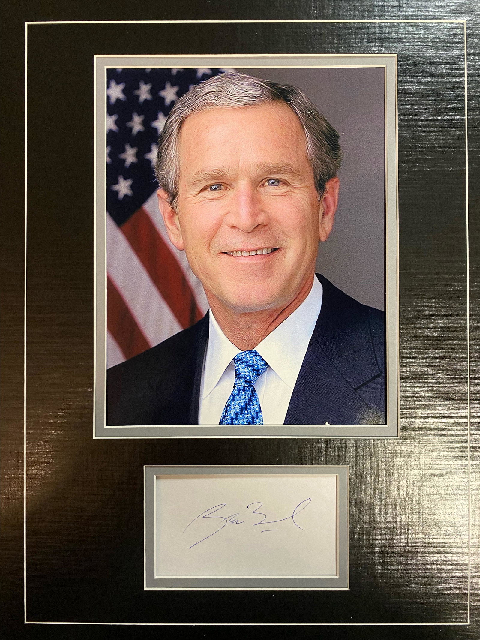 George Bush Jr Autographed Display (1 of 1)