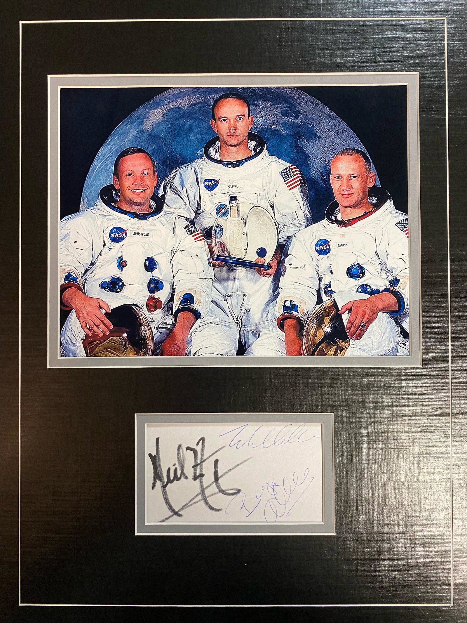 Apollo 11 Autographed Display NEIL BUZZ MIKE (1 of 1)