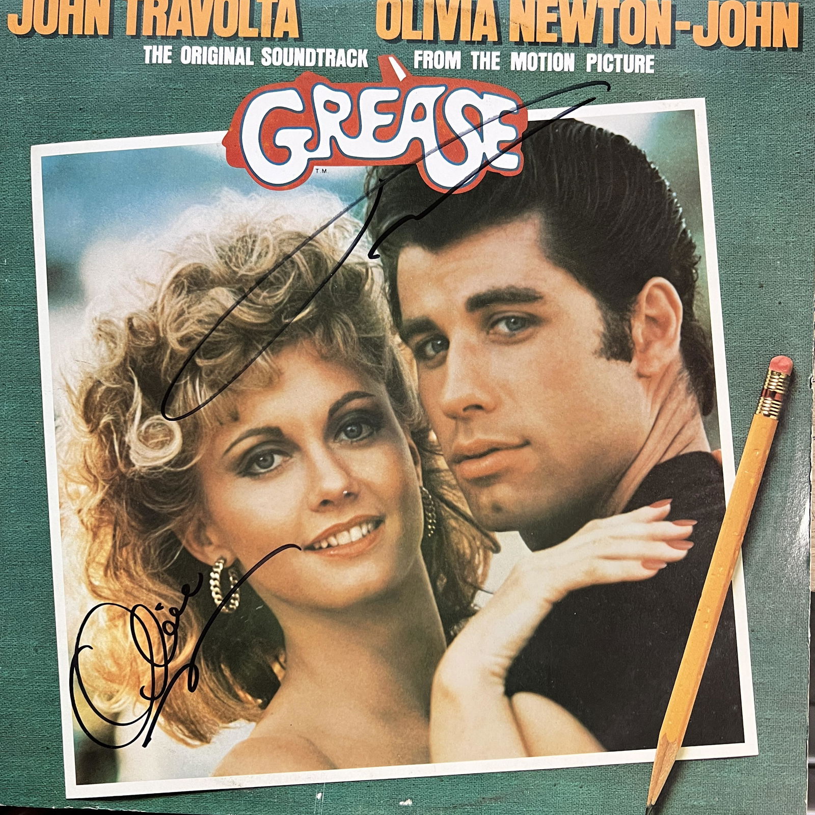 John Travolta Autographed Album Olivia (1 of 1)