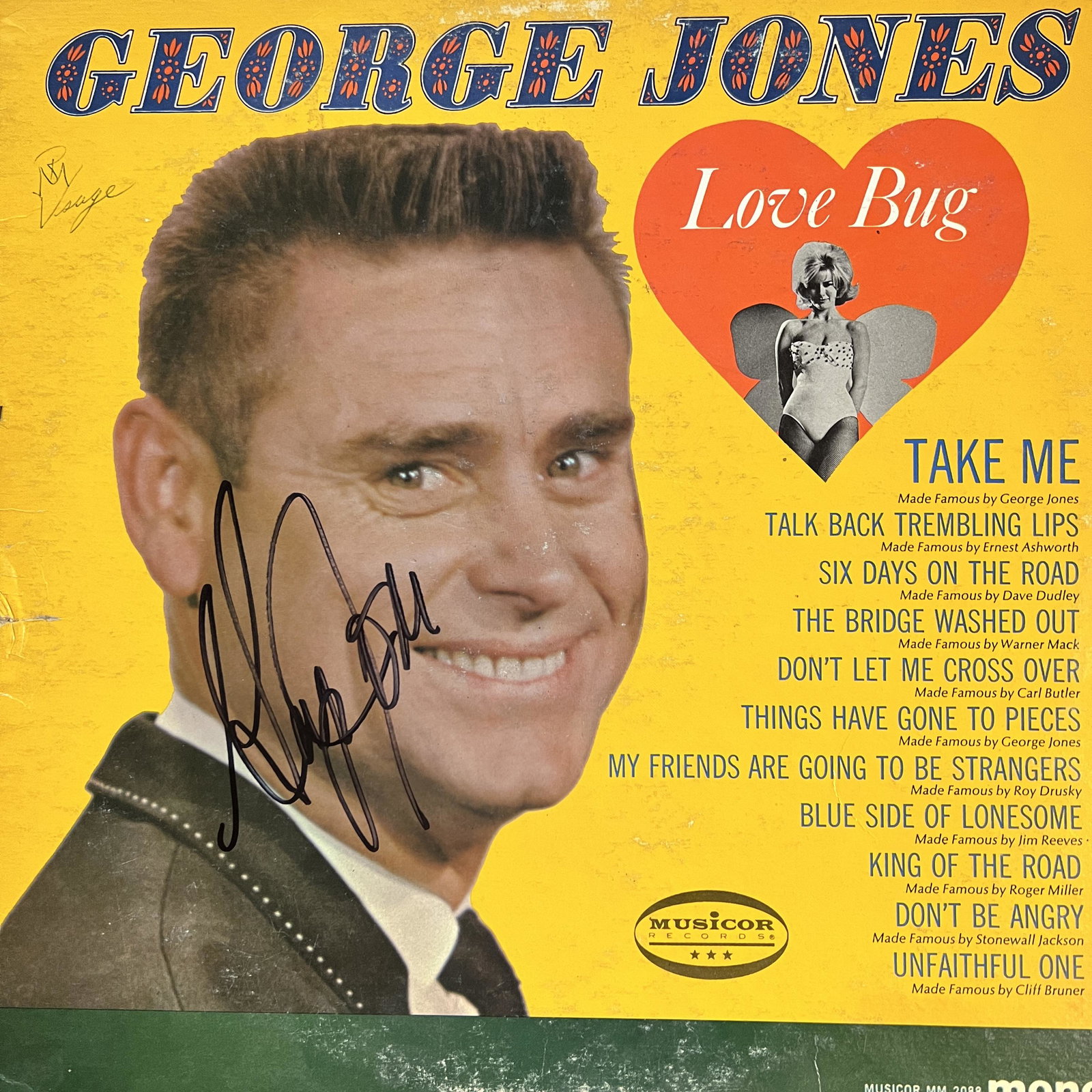 George Jones Autographed Album: Displays are not framed, and can be framed for a cost. Framed items will state they are framed in the name of the item. All signed items come with a COA. Ask any and all questions BEFORE bidding. Sign