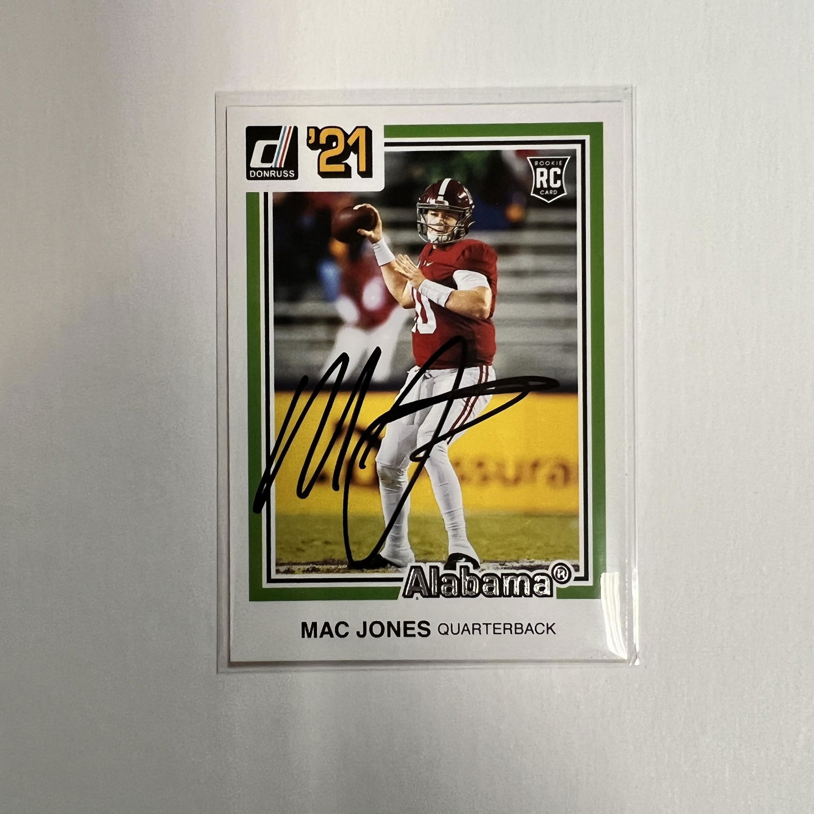 Mac Jones Autographed Card (1 of 1)