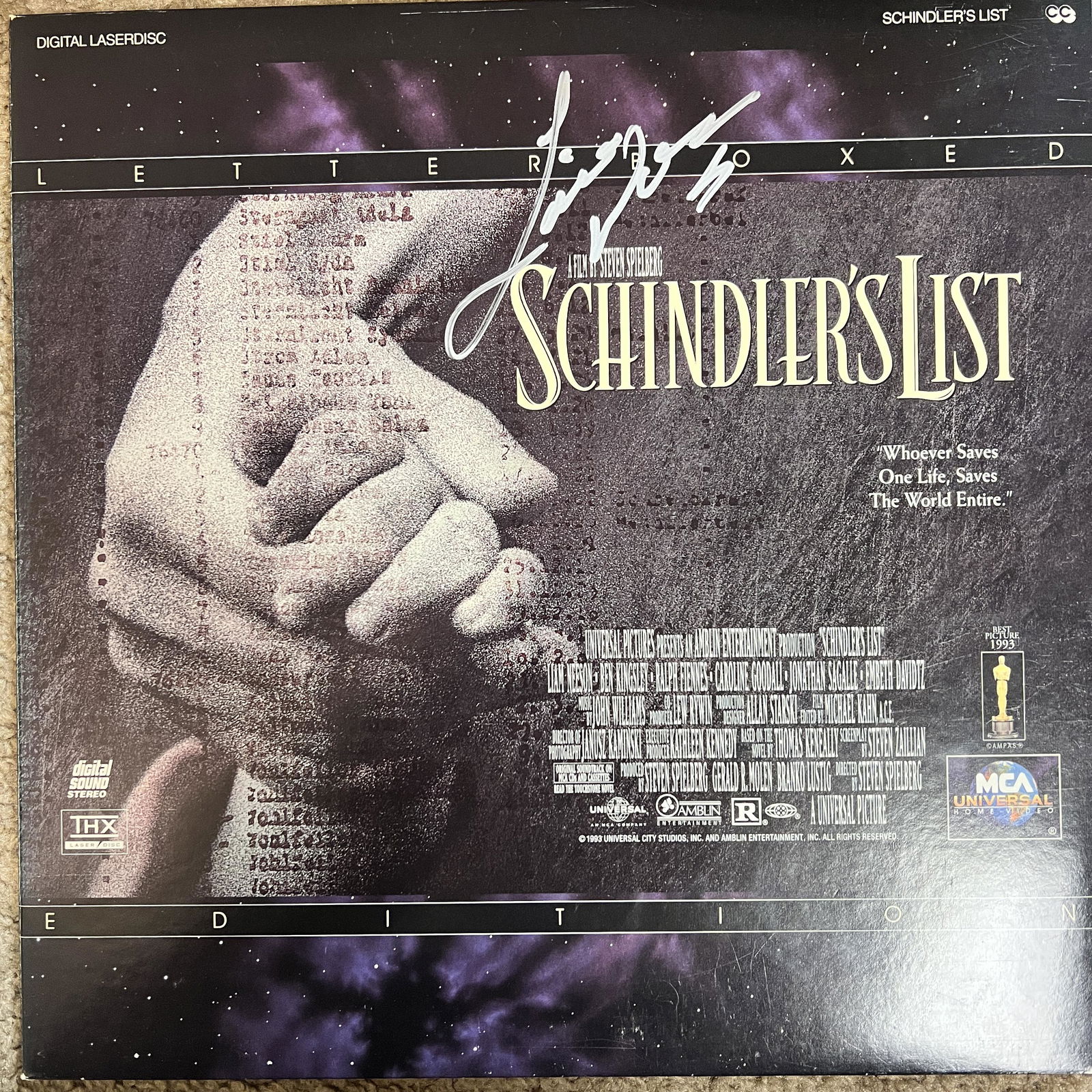 Liam Neeson Autographed Laser Disc (1 of 1)