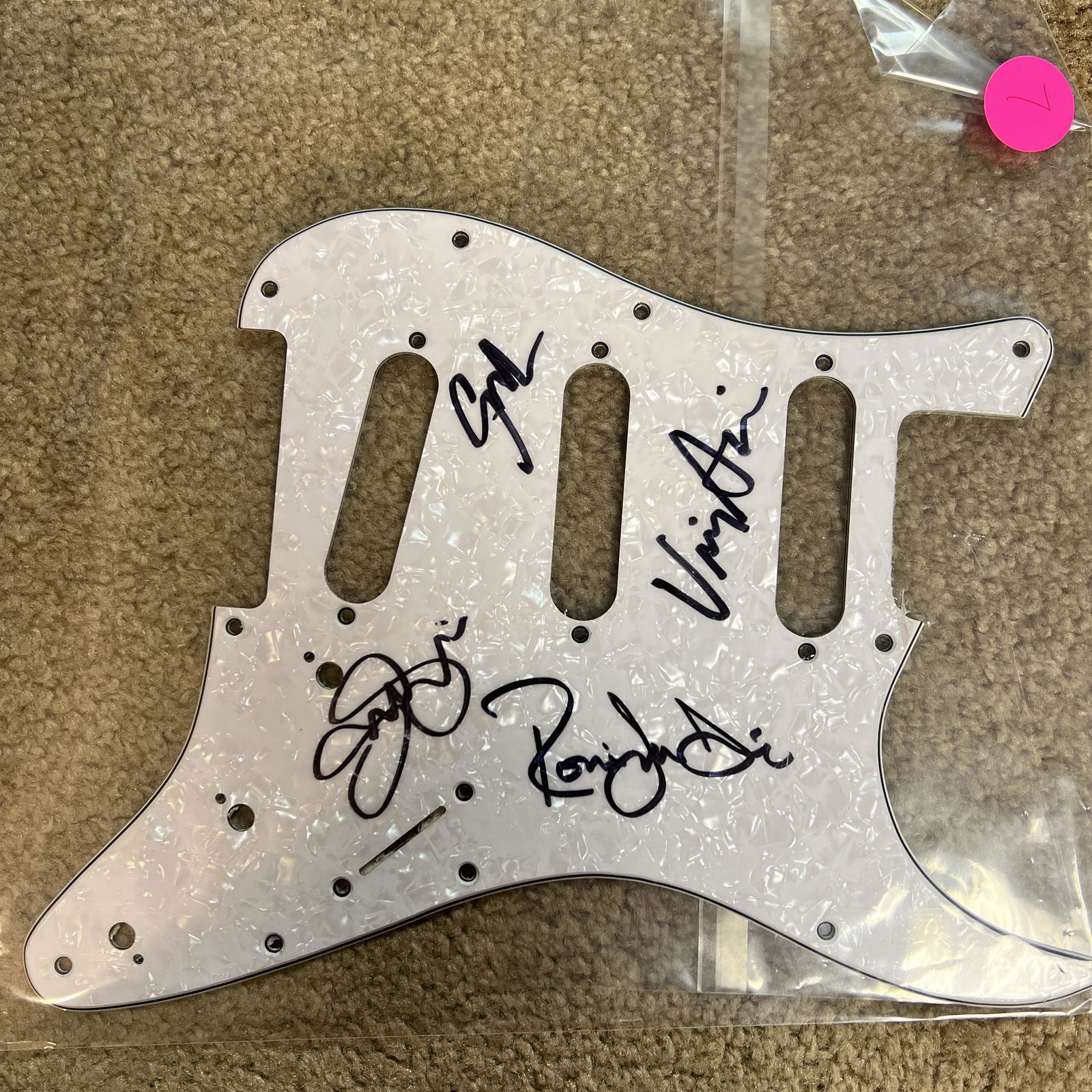 Black Sabbath Autographed Pickguard DIO GEEZER VINNY TONY (1 of 1)