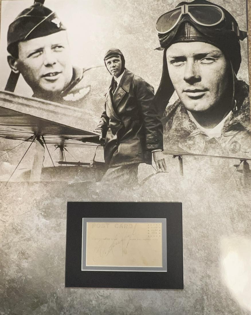 Charles Lindbergh Autographed Display (1 of 1)