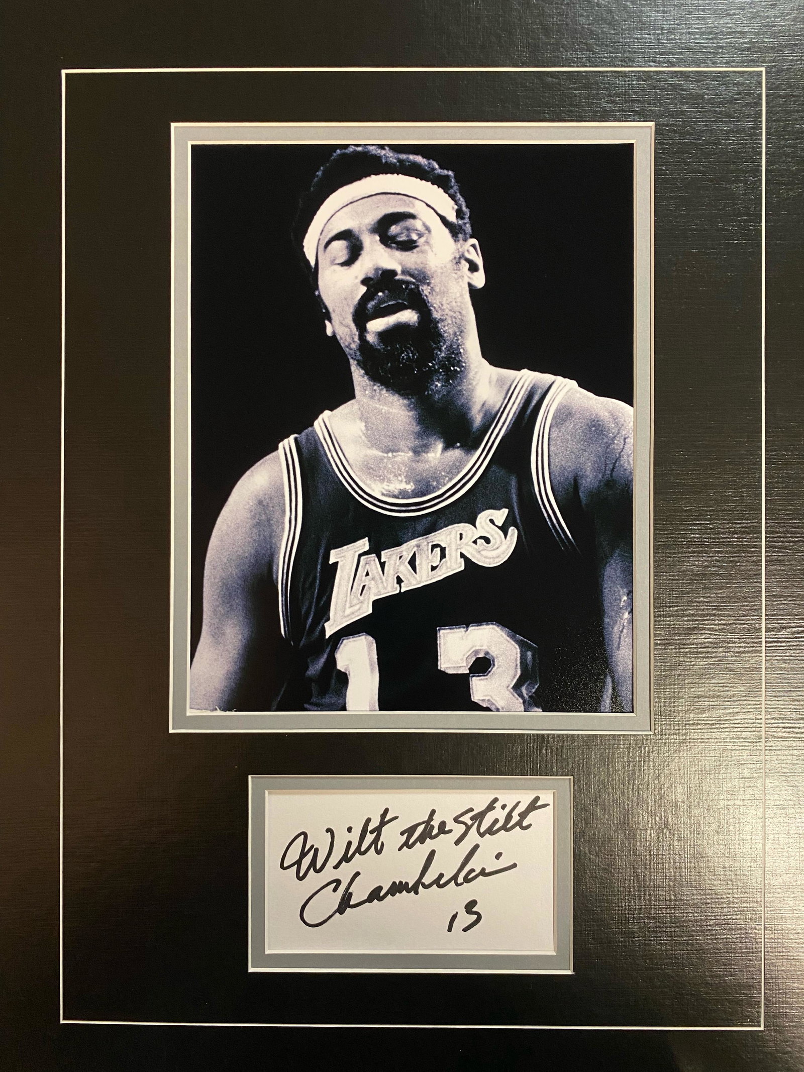 Wilt Chamberlain Autographed Display (1 of 1)
