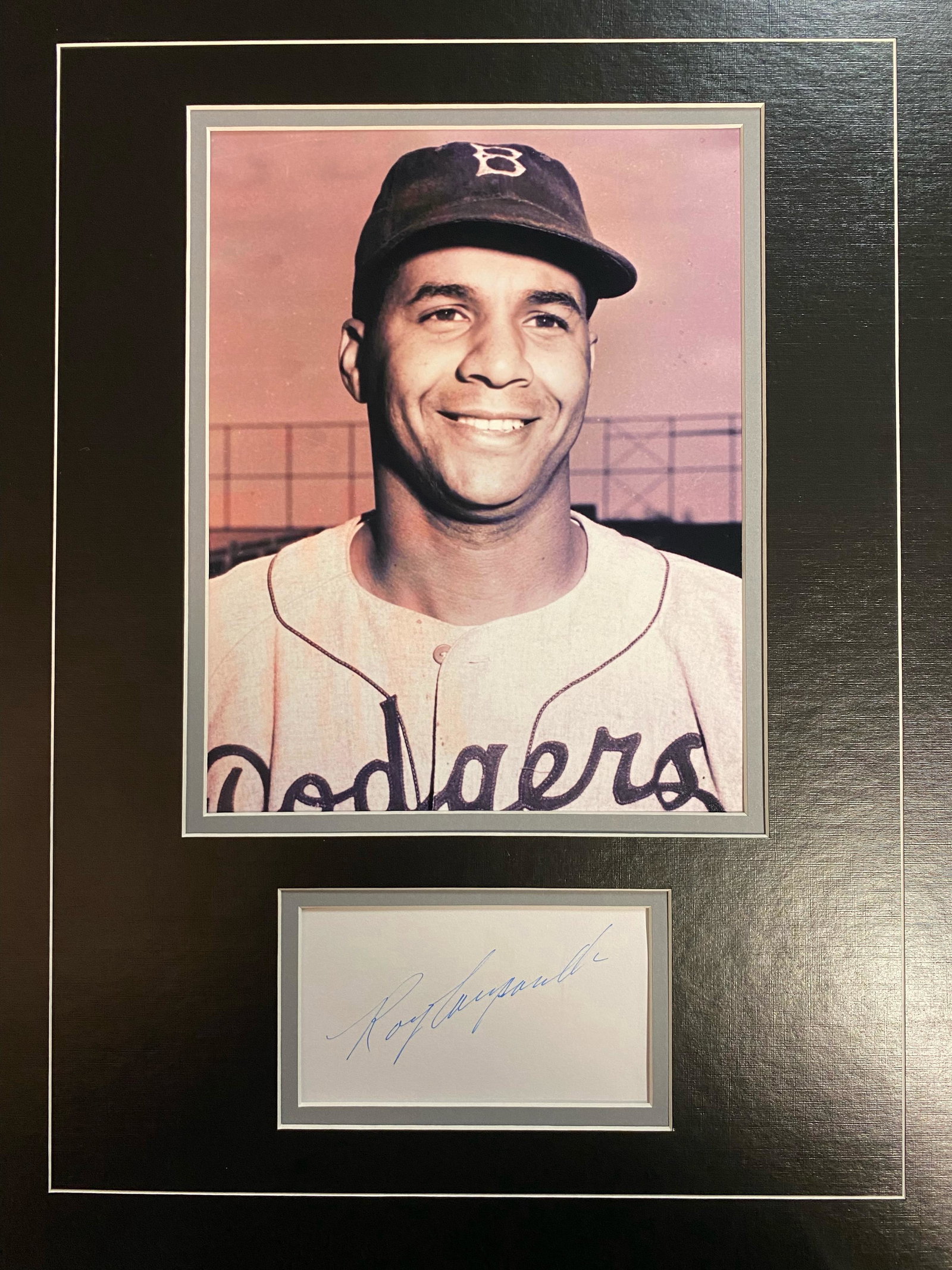 Roy Campenella Autographed Display (1 of 1)