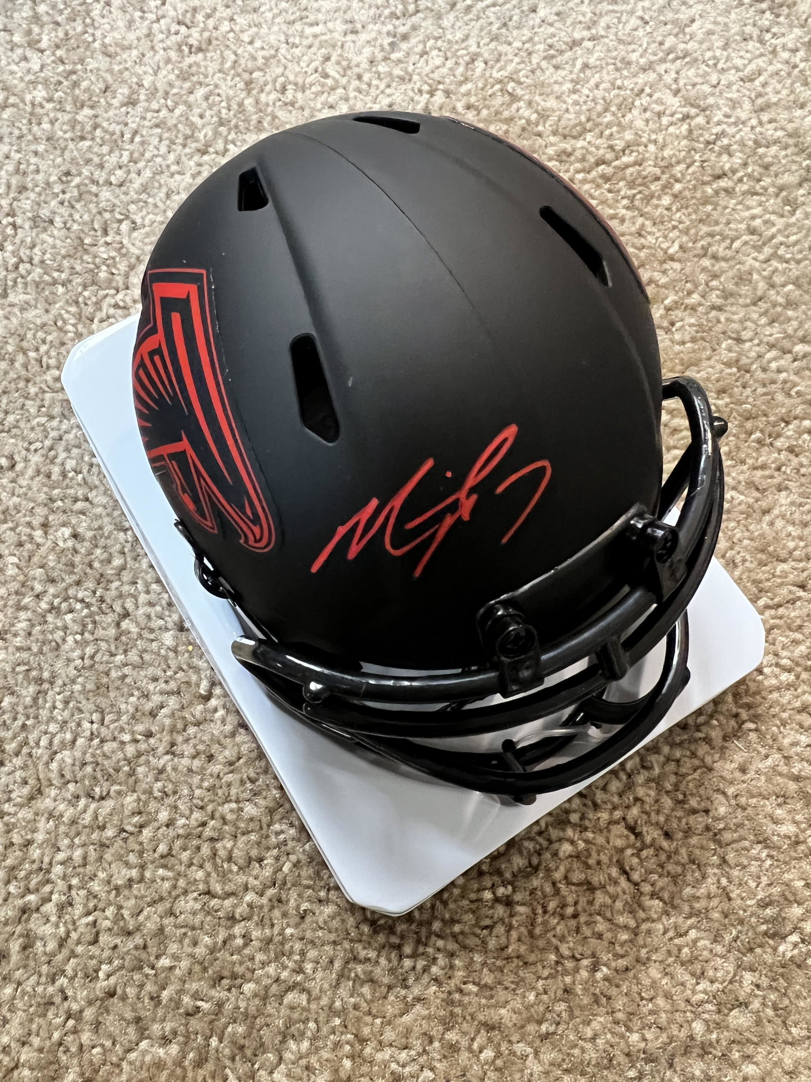 Michael Vick Autographed Mini Helmet (1 of 1)