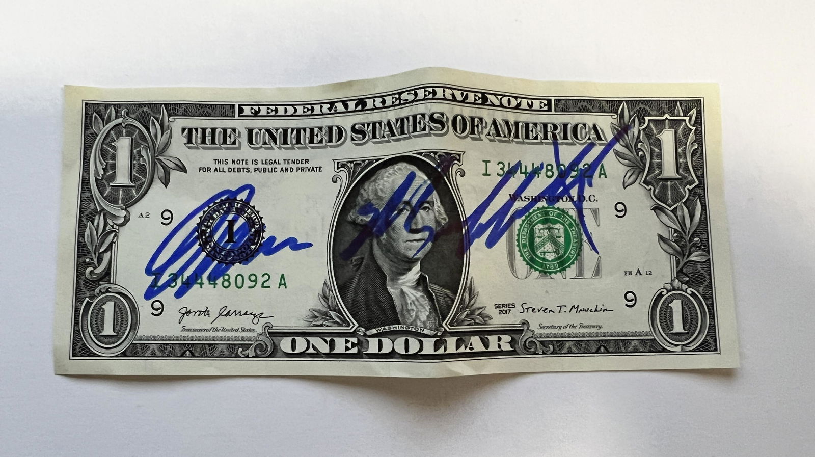 Warren Buffett Autographed $1 Bill (1 of 1)