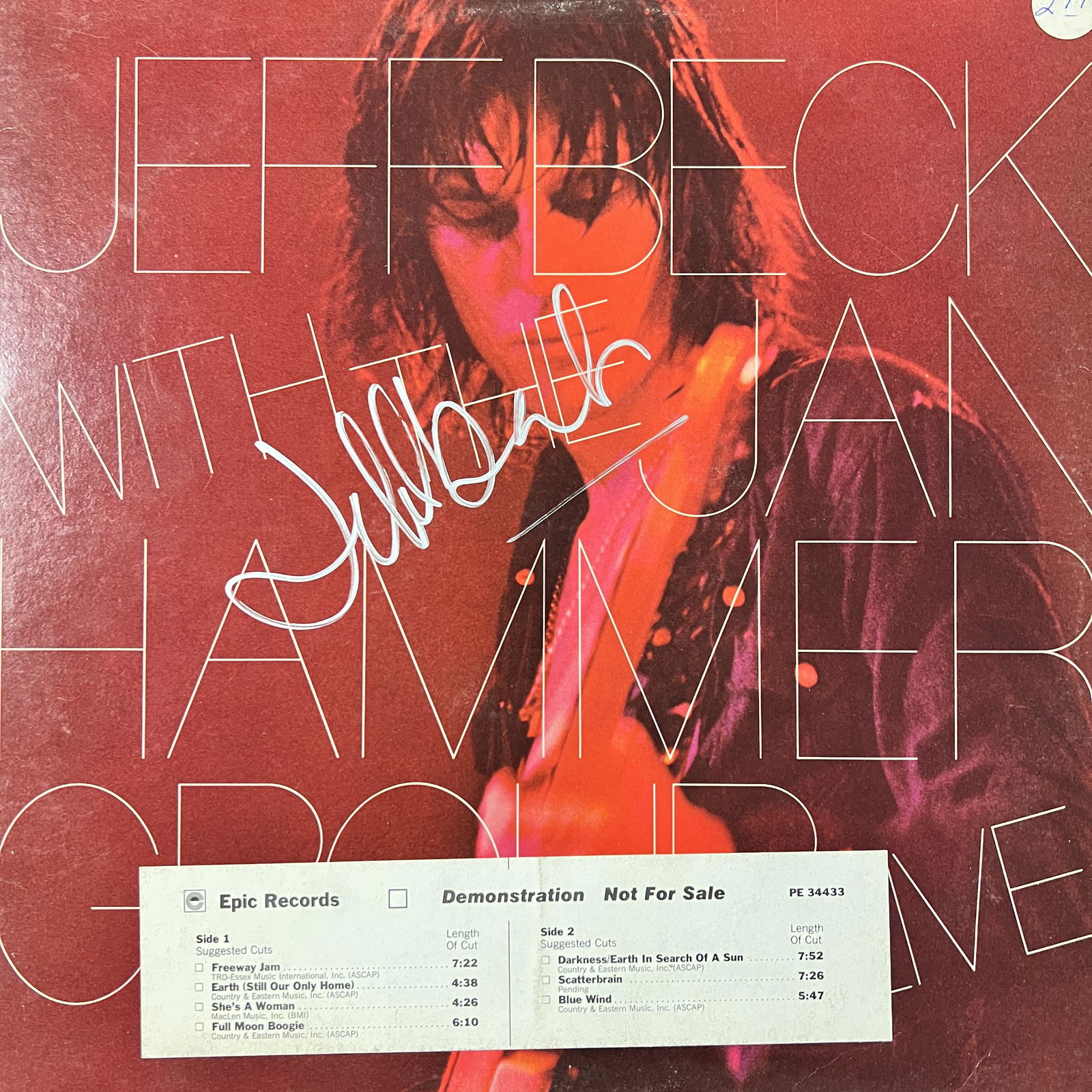 Jeff Beck Autographed ALBUM (1 of 1)