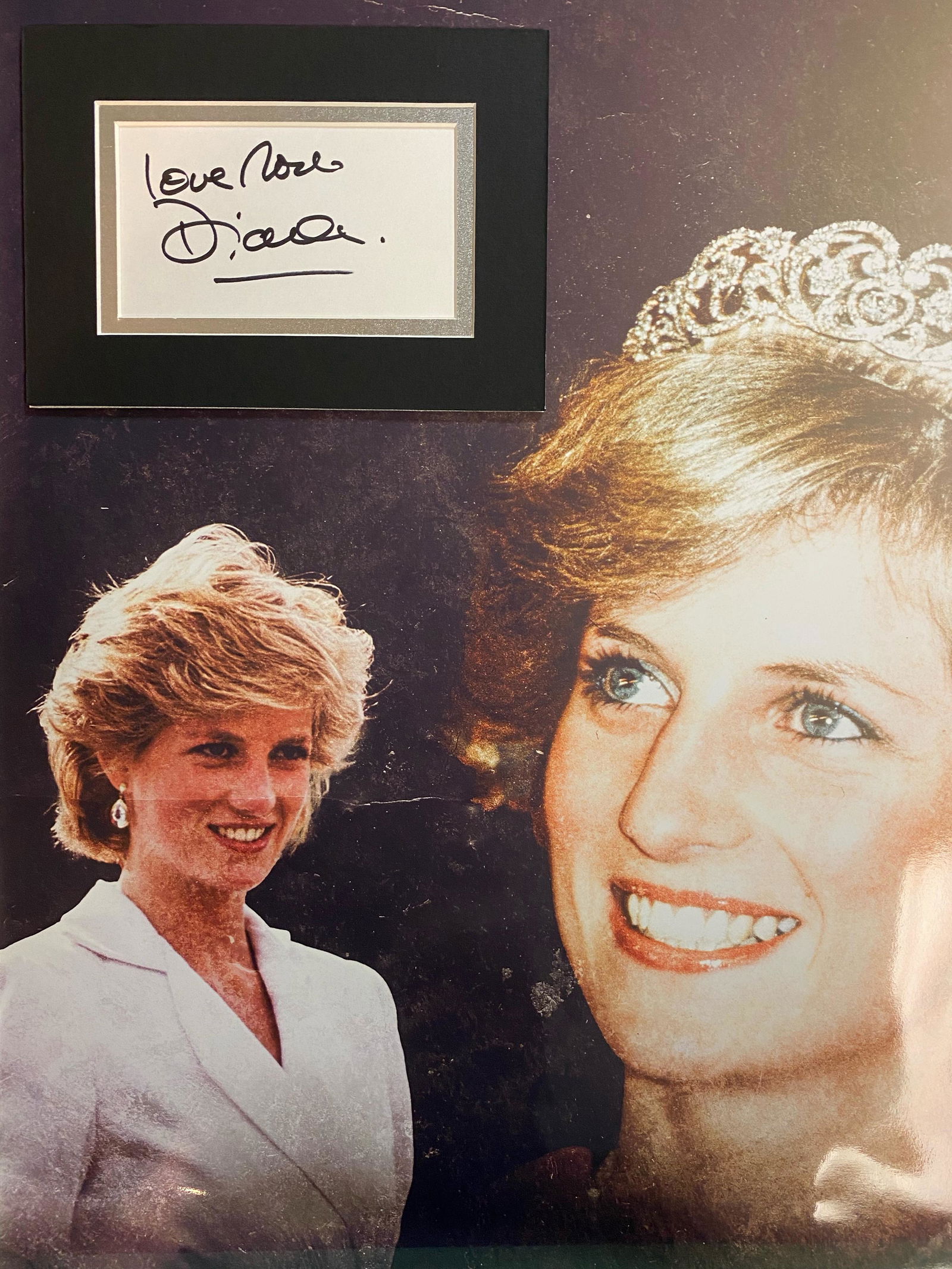 Princess Diana Autographed Display (1 of 1)