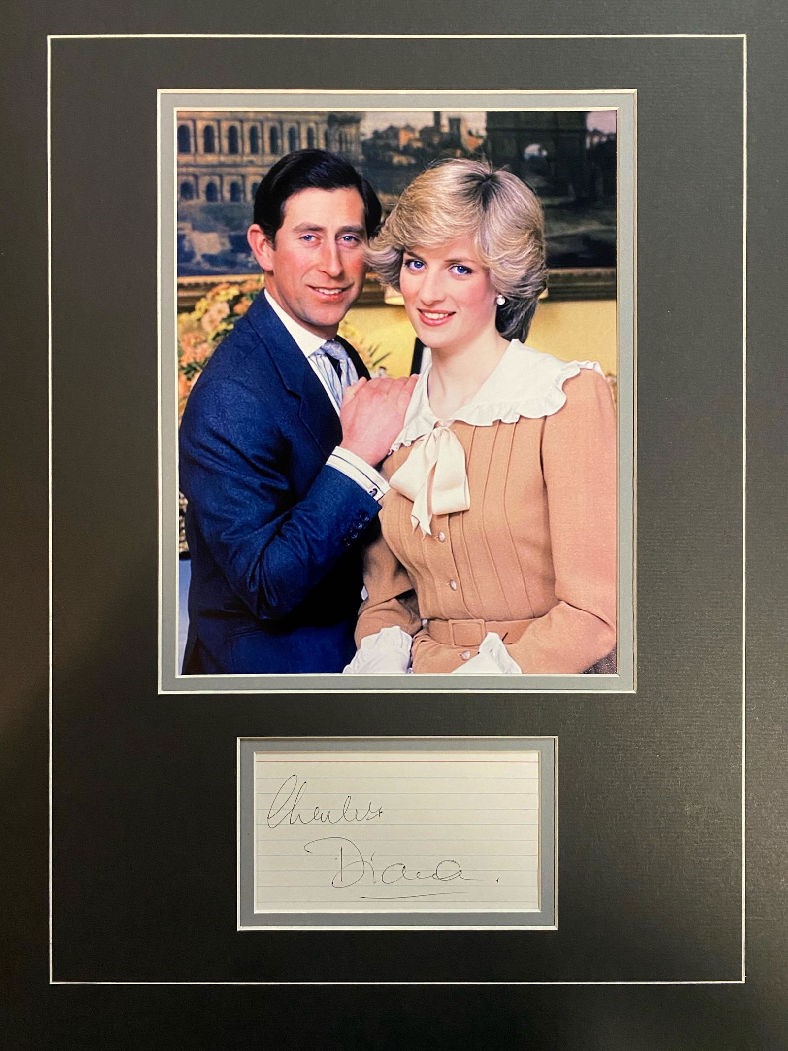 Charles and Diana Autographed Display (1 of 1)