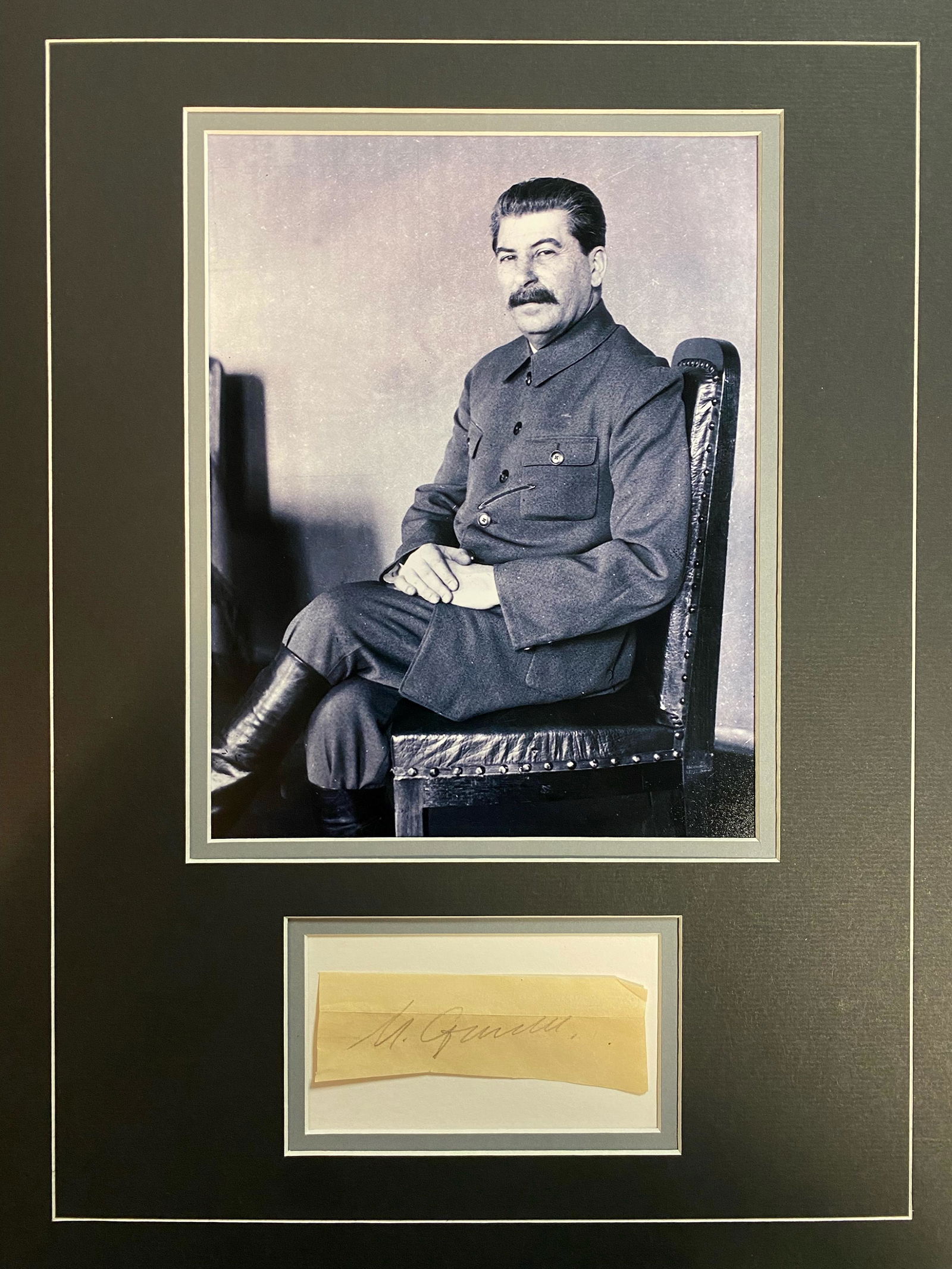 Josef Stalin Autographed Display (1 of 1)