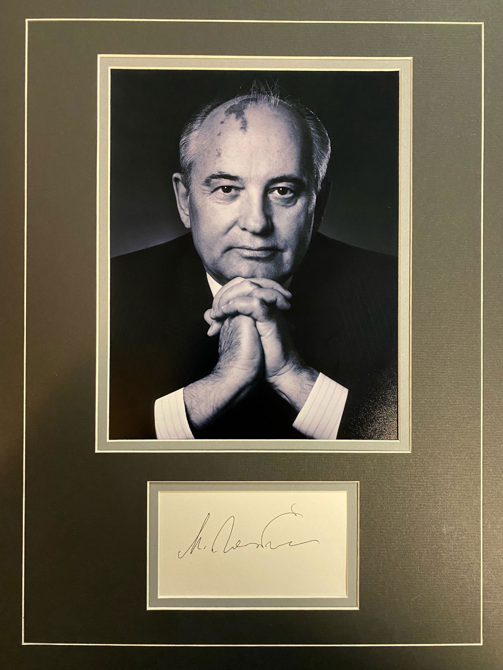 Mikhail Gorbachev Autographed Display (1 of 1)