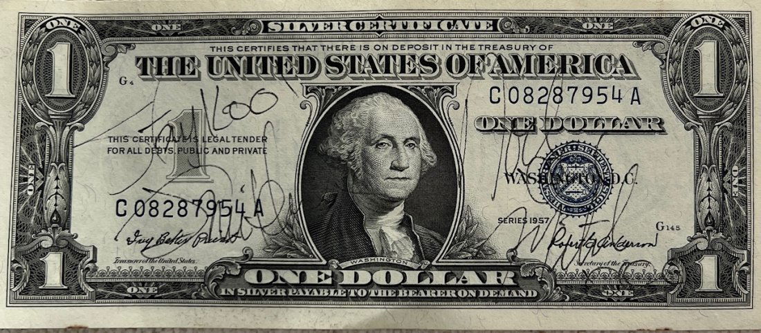 Jimi HENDRIX EXP Autographed $1 Bill NOEL MITCH (1 of 1)