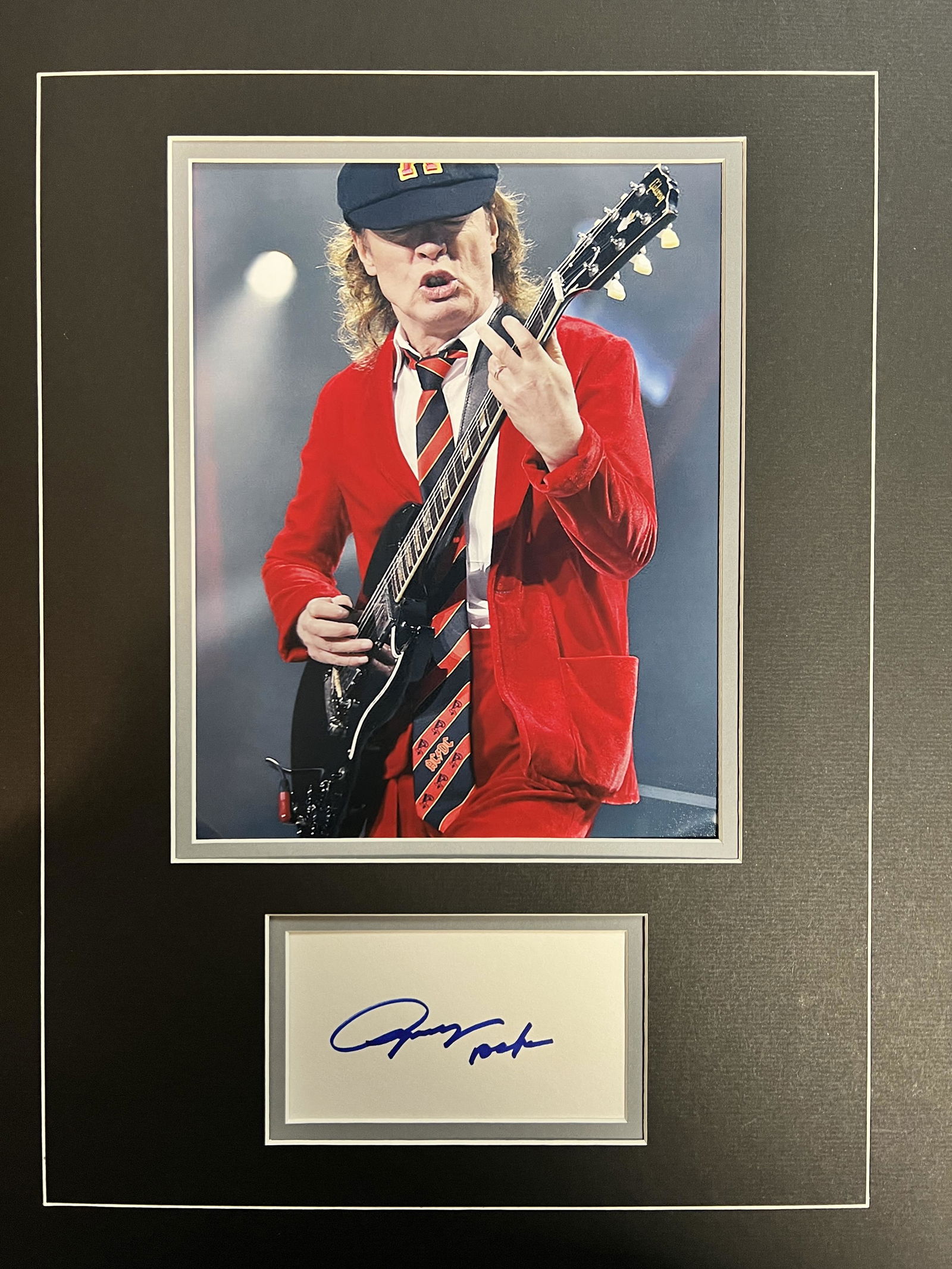 Angus Young Autographed Display (1 of 1)
