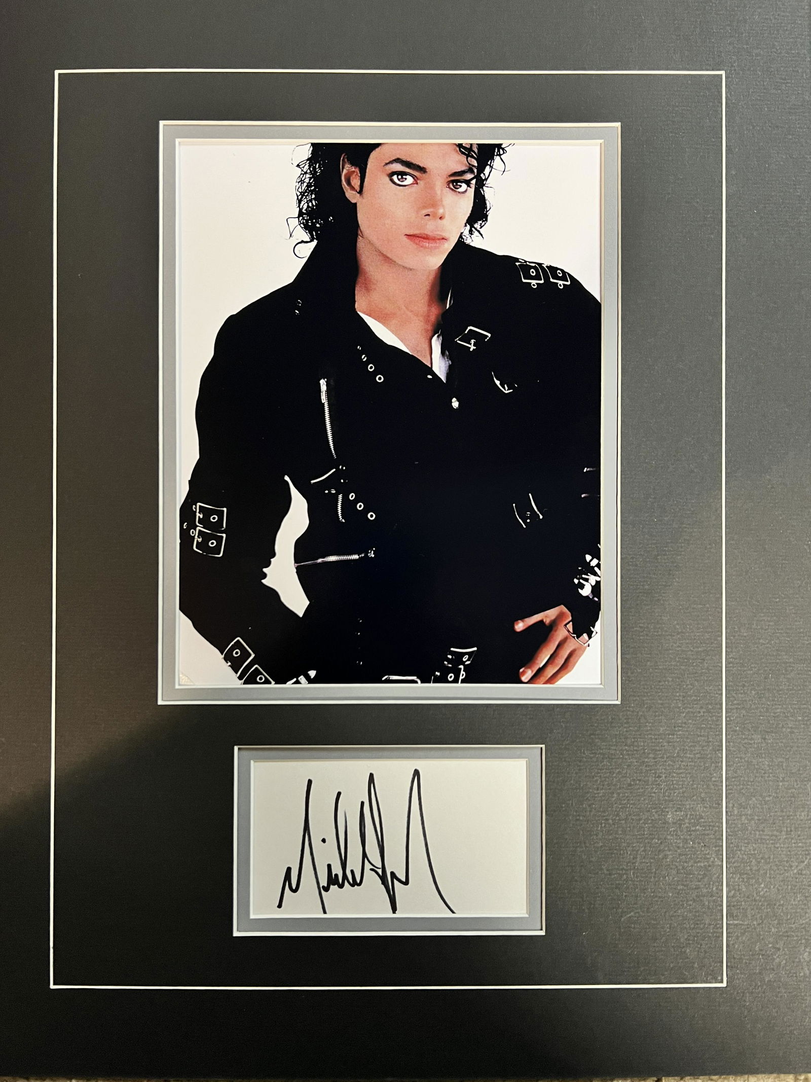 Michael Jackson Autographed Display (1 of 1)