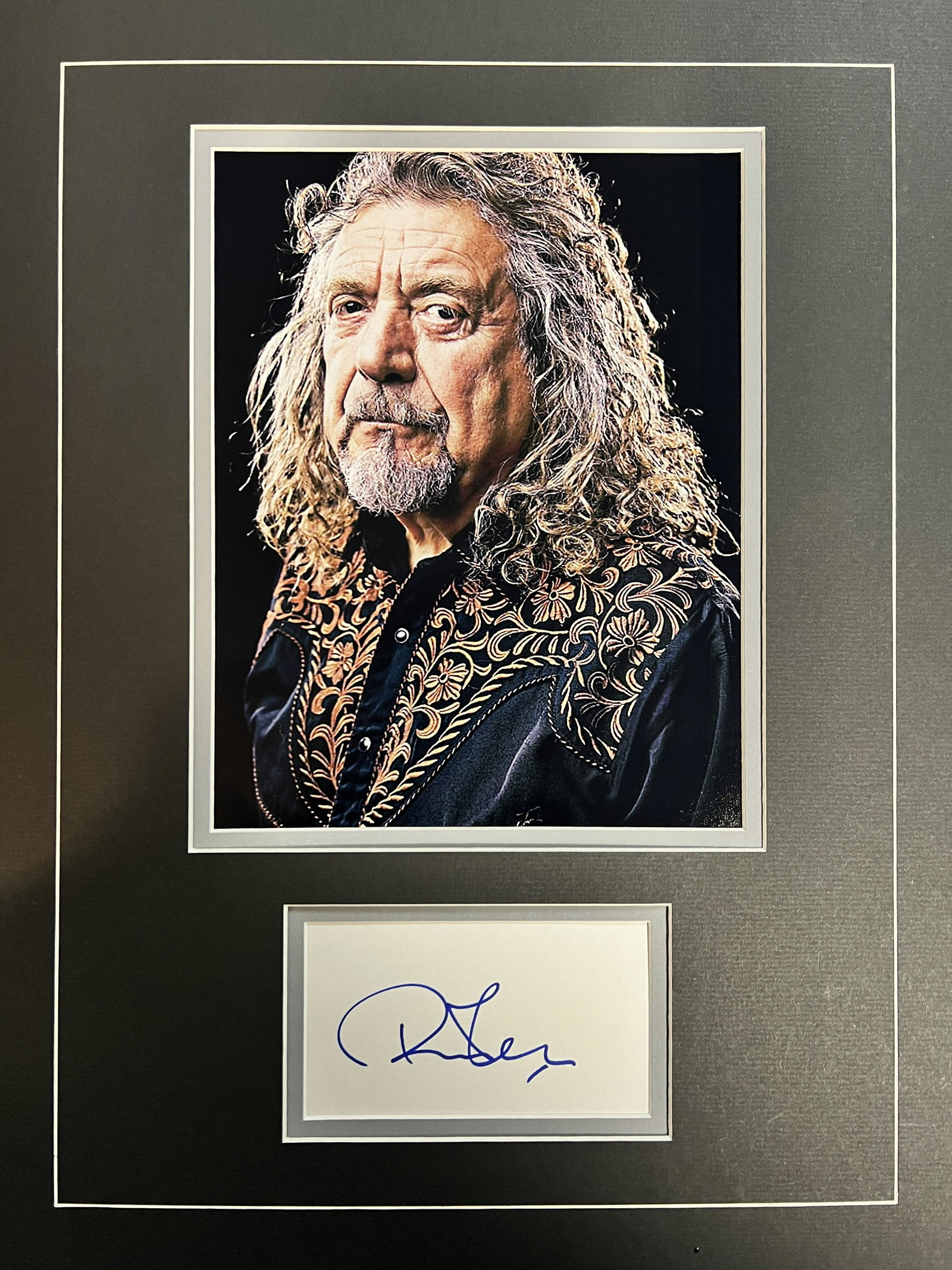 Robert Plant Autographed Display (1 of 1)
