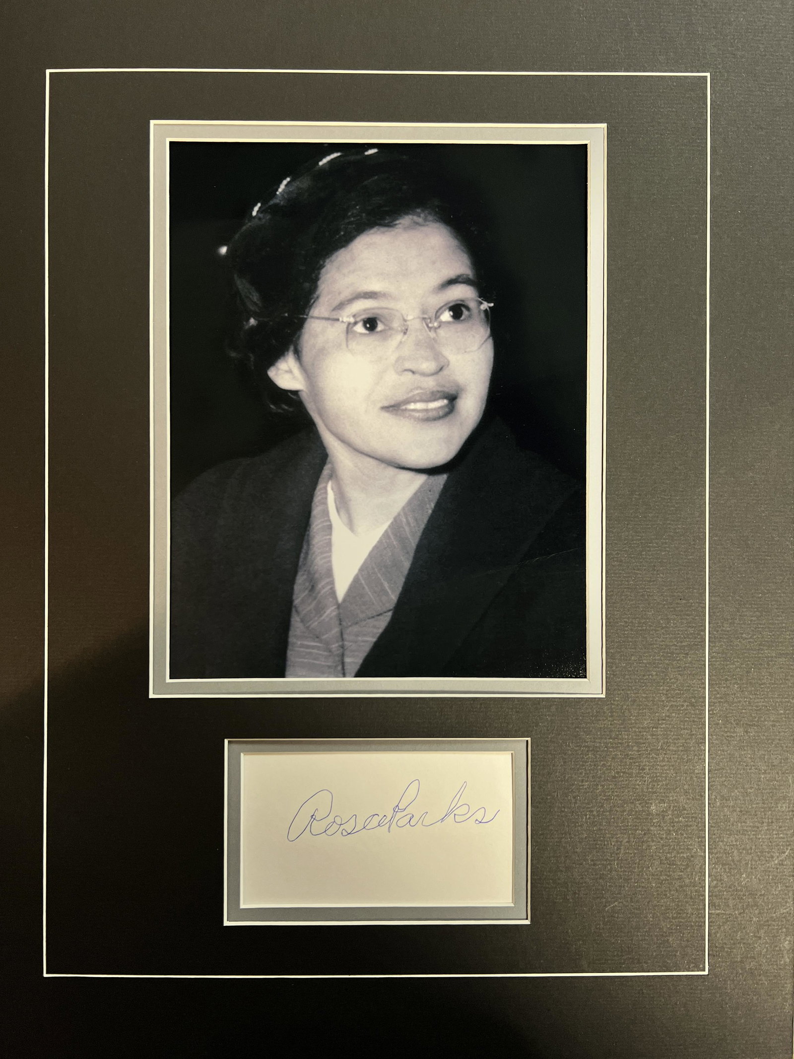 Rosa Parks Autographed Display (1 of 1)