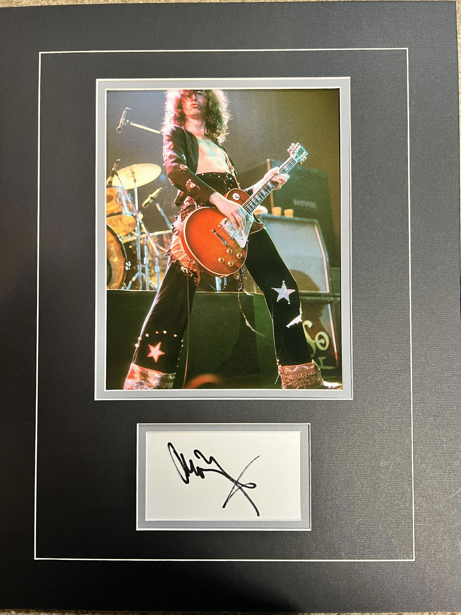Jimmy Page Autographed Display (1 of 1)