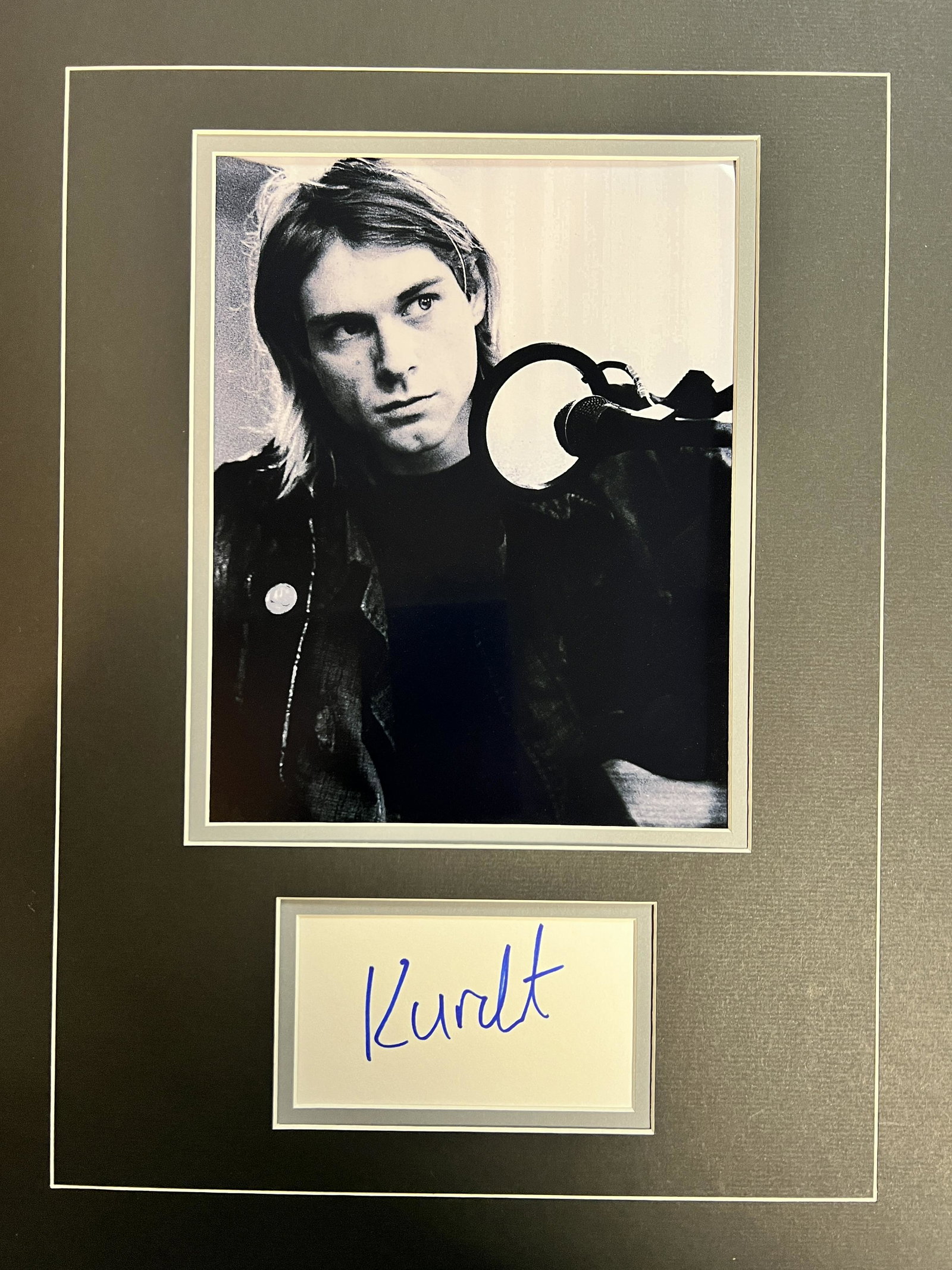 Kurt Cobain Autographed Display (1 of 1)