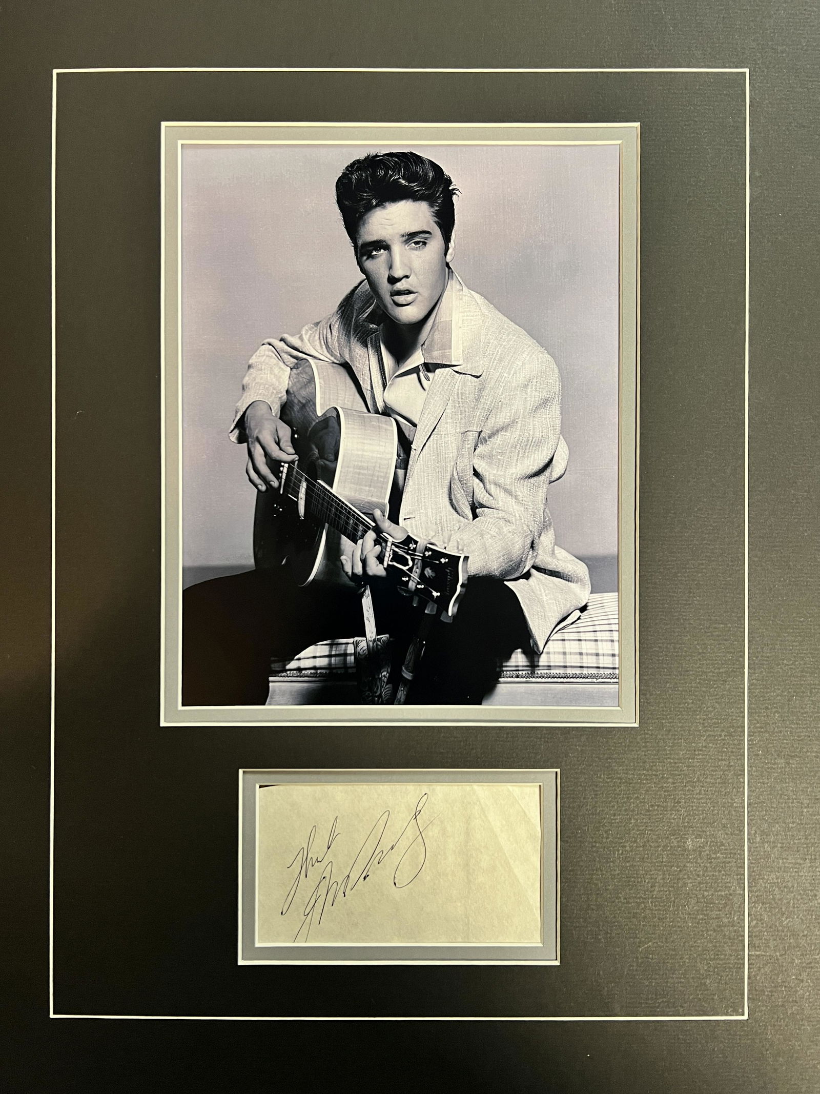 Elvis Presley Autographed Display (1 of 1)