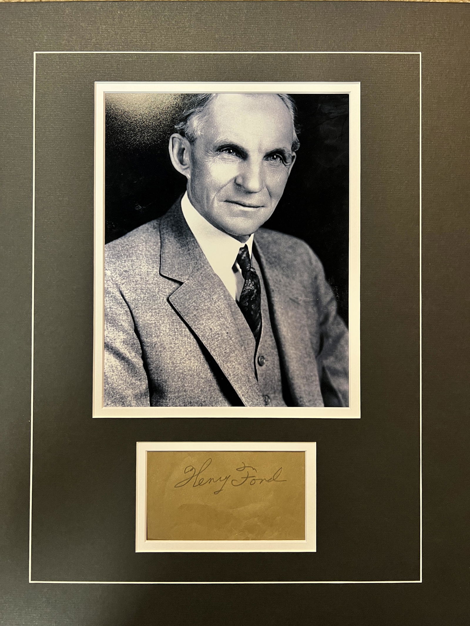 Henry Ford Autographed Display (1 of 1)