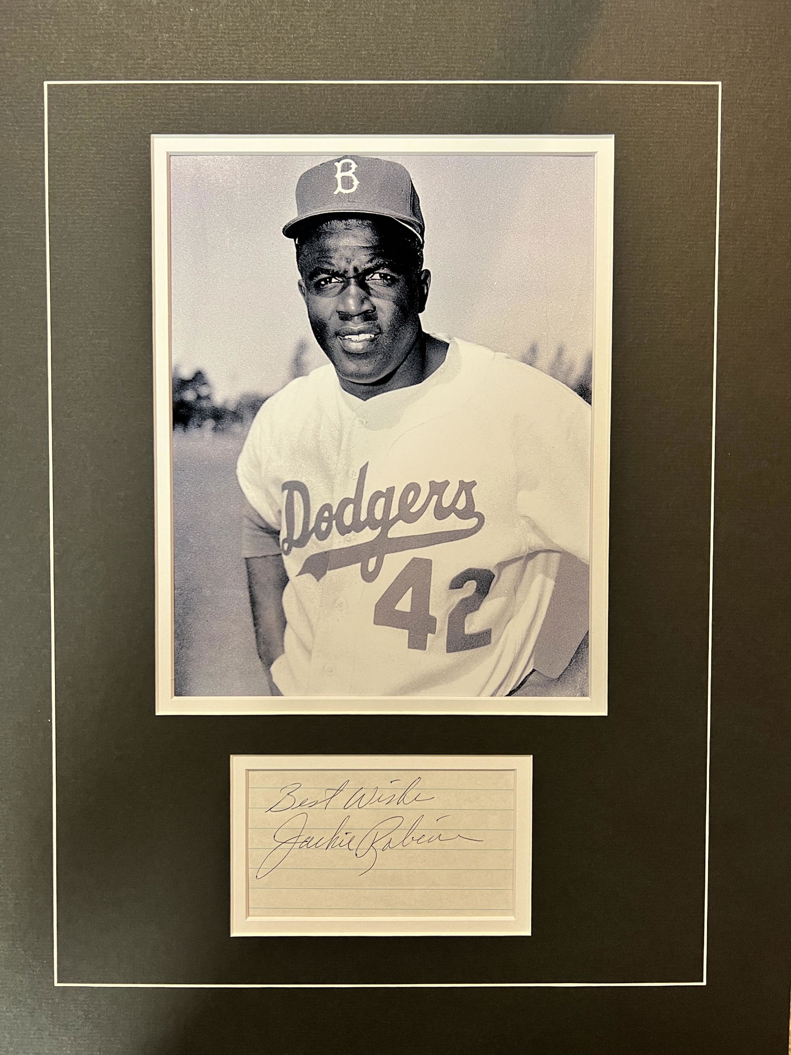 Jackie Robinson Autographed Display (1 of 1)