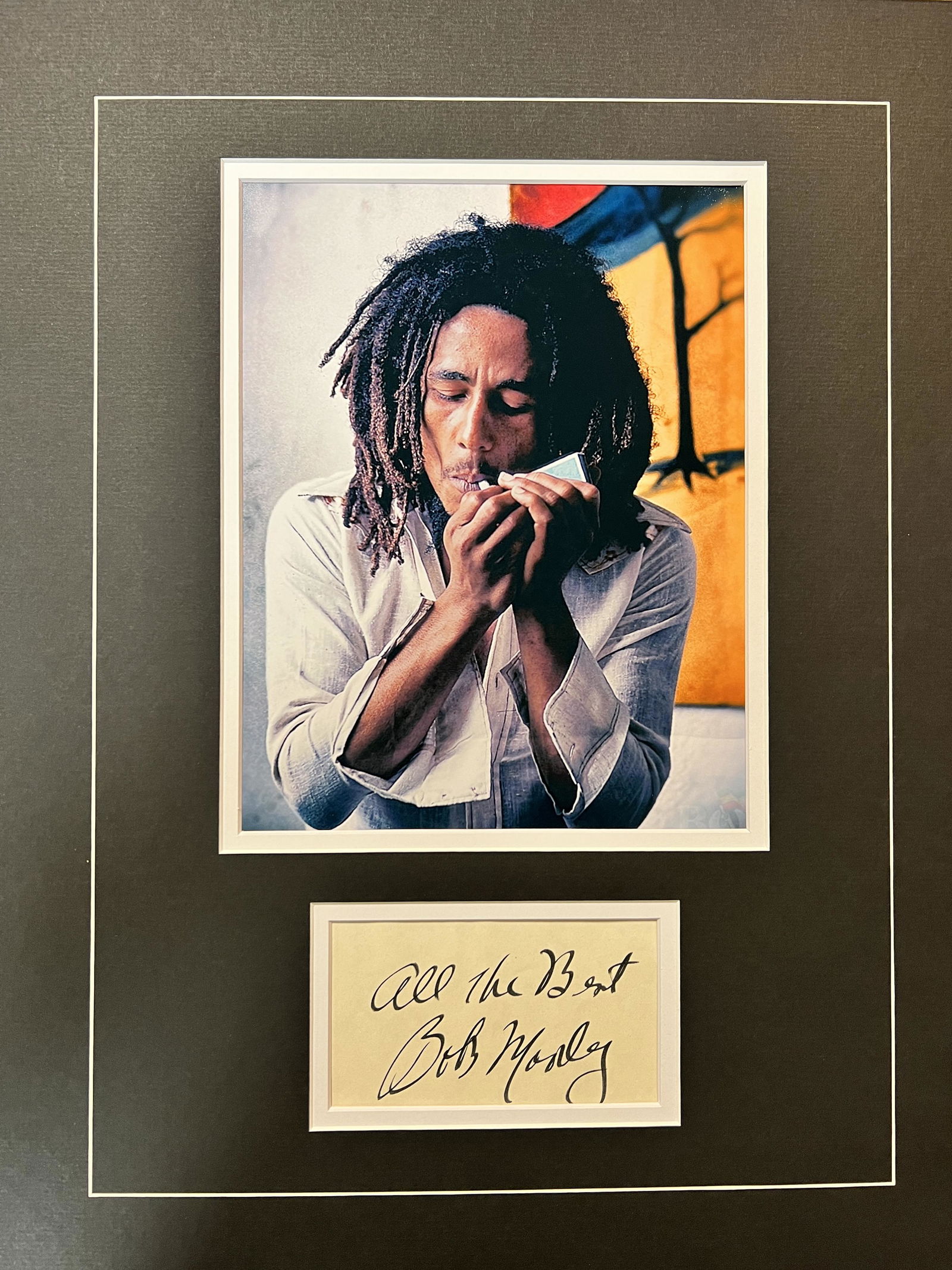 Bob Marley Autographed Display (1 of 1)