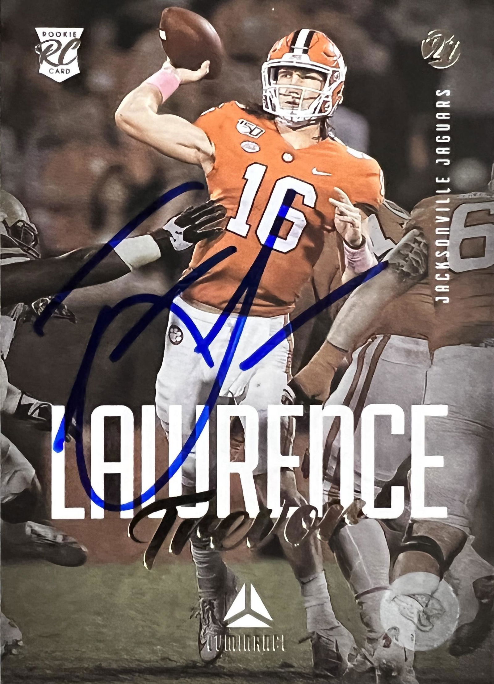 Trevor Lawrence Autographed Rookie Card (1 of 1)