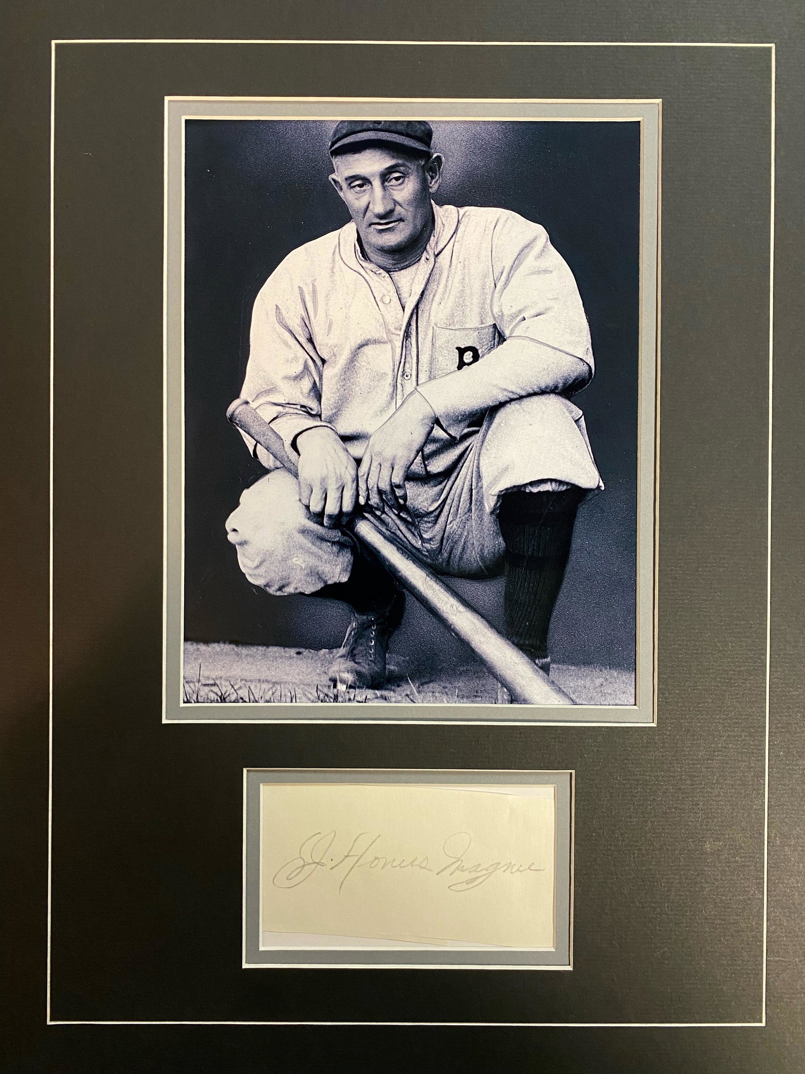 Honus Wagner Autographed Display (1 of 1)