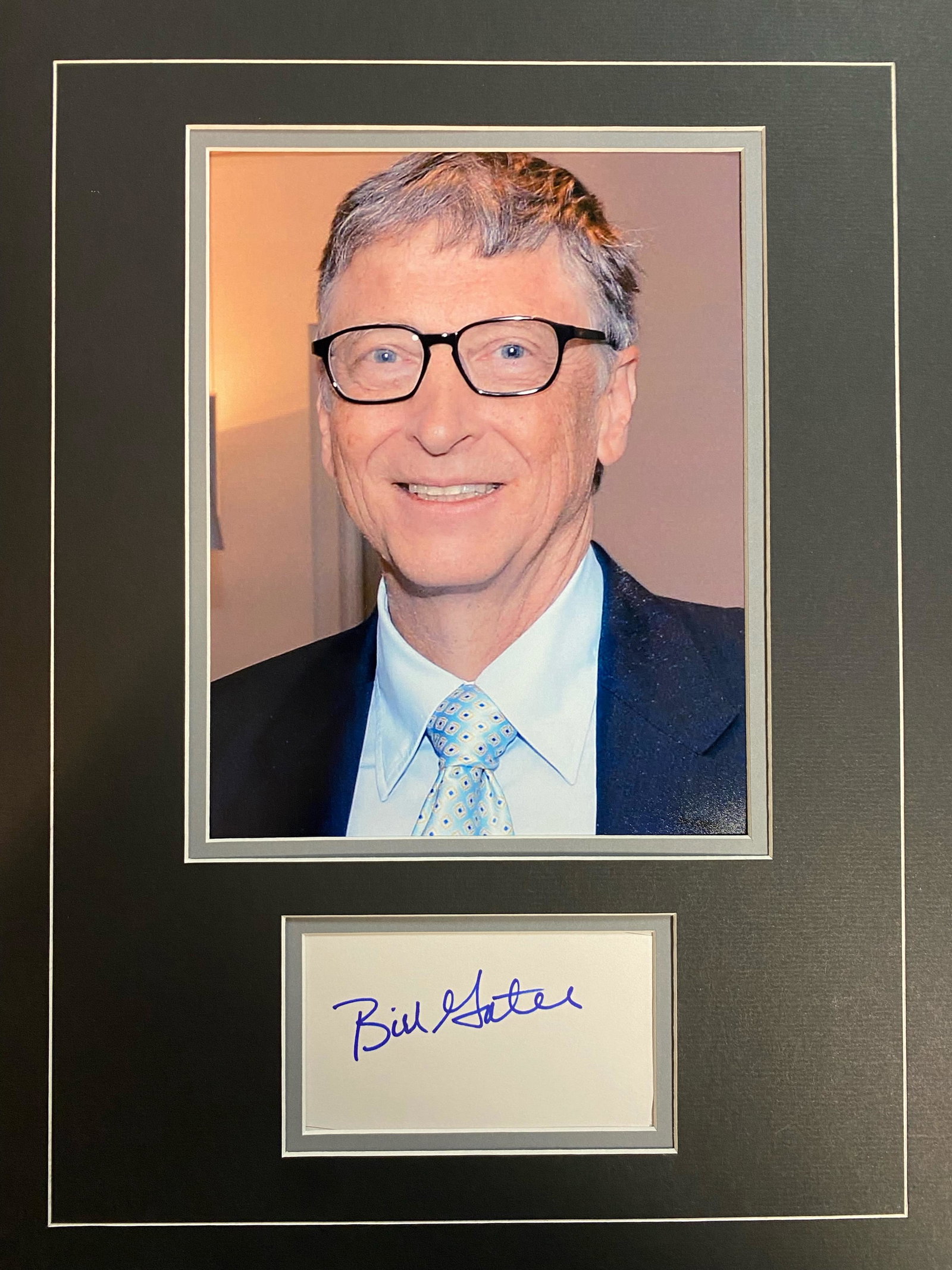 Bill Gates Autographed Display (1 of 1)