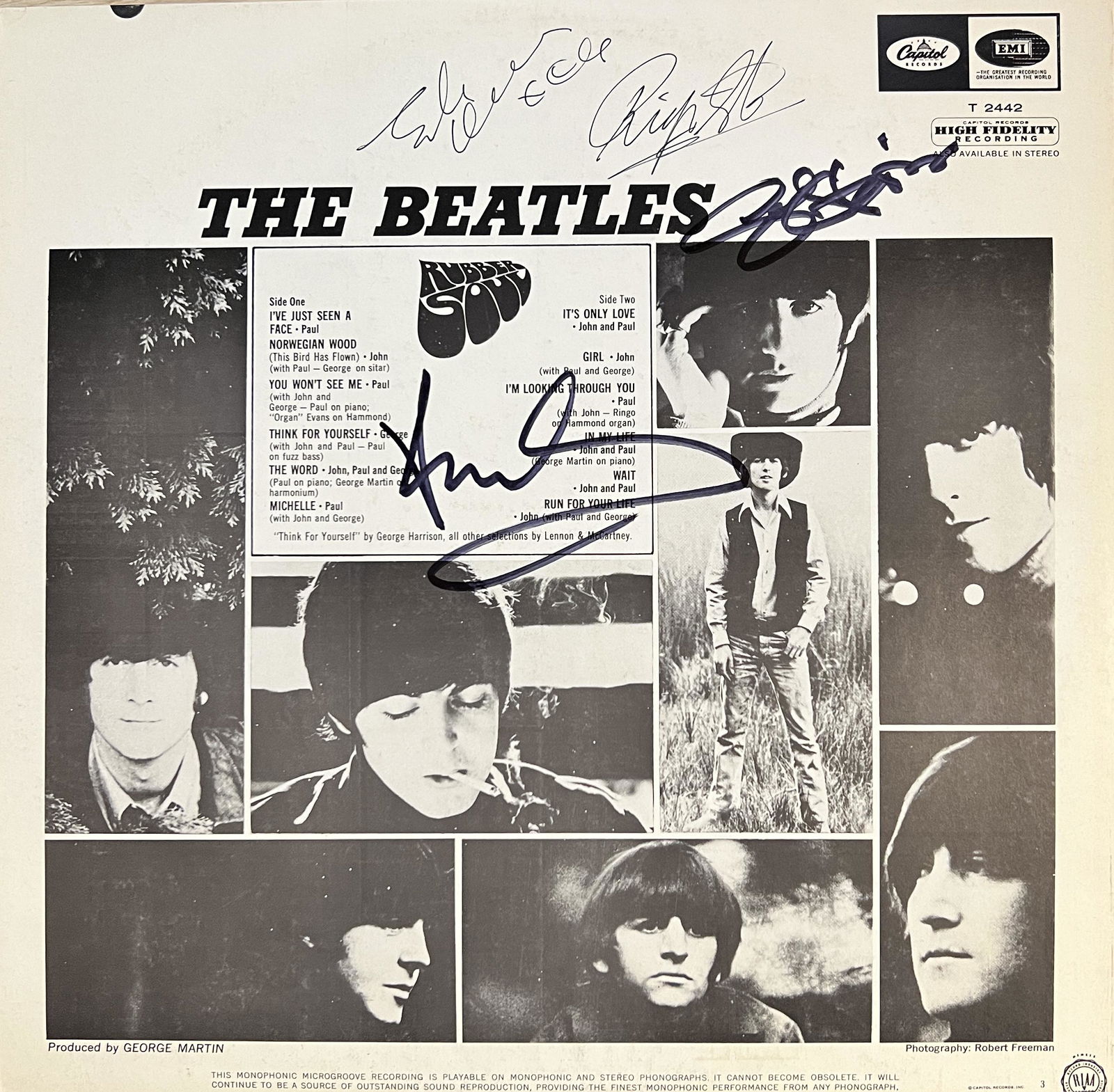 The Beatles Autographed Album All 4! Rubber Soul (1 of 1)