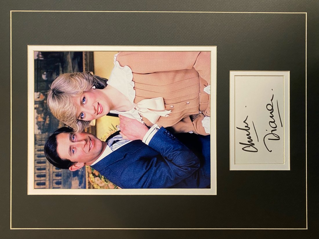 Prince Charles and Princess Diana Autographed Display (1 of 1)