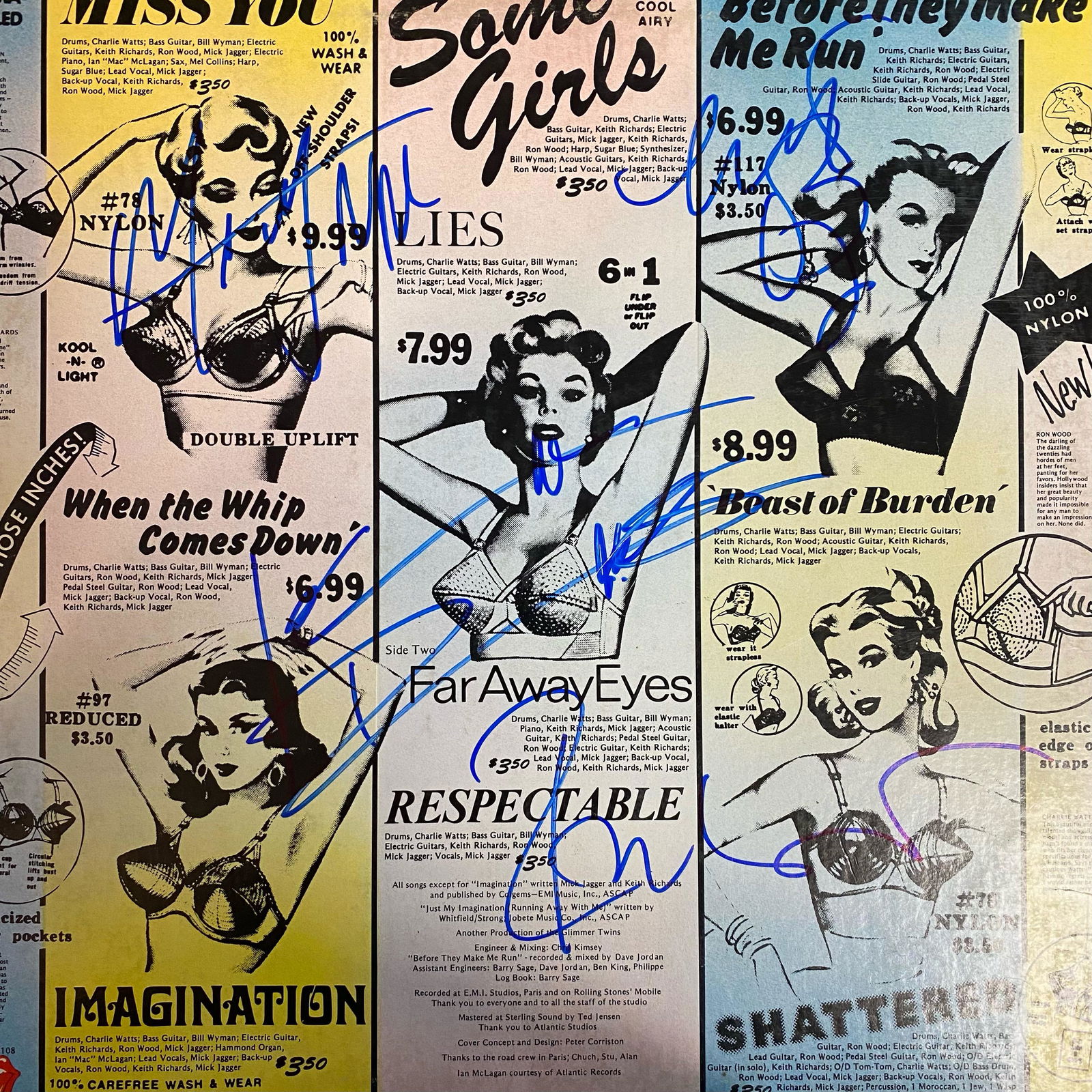 The Rolling Stones Autographed ALBUM KEITH MICK CHARLIE RON (1 of 1)