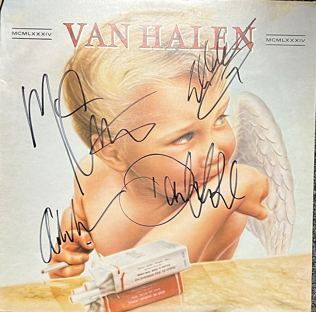 Van Halen Autographed Album All 4 DAVE EDDIE ALEX MIKE (1 of 1)
