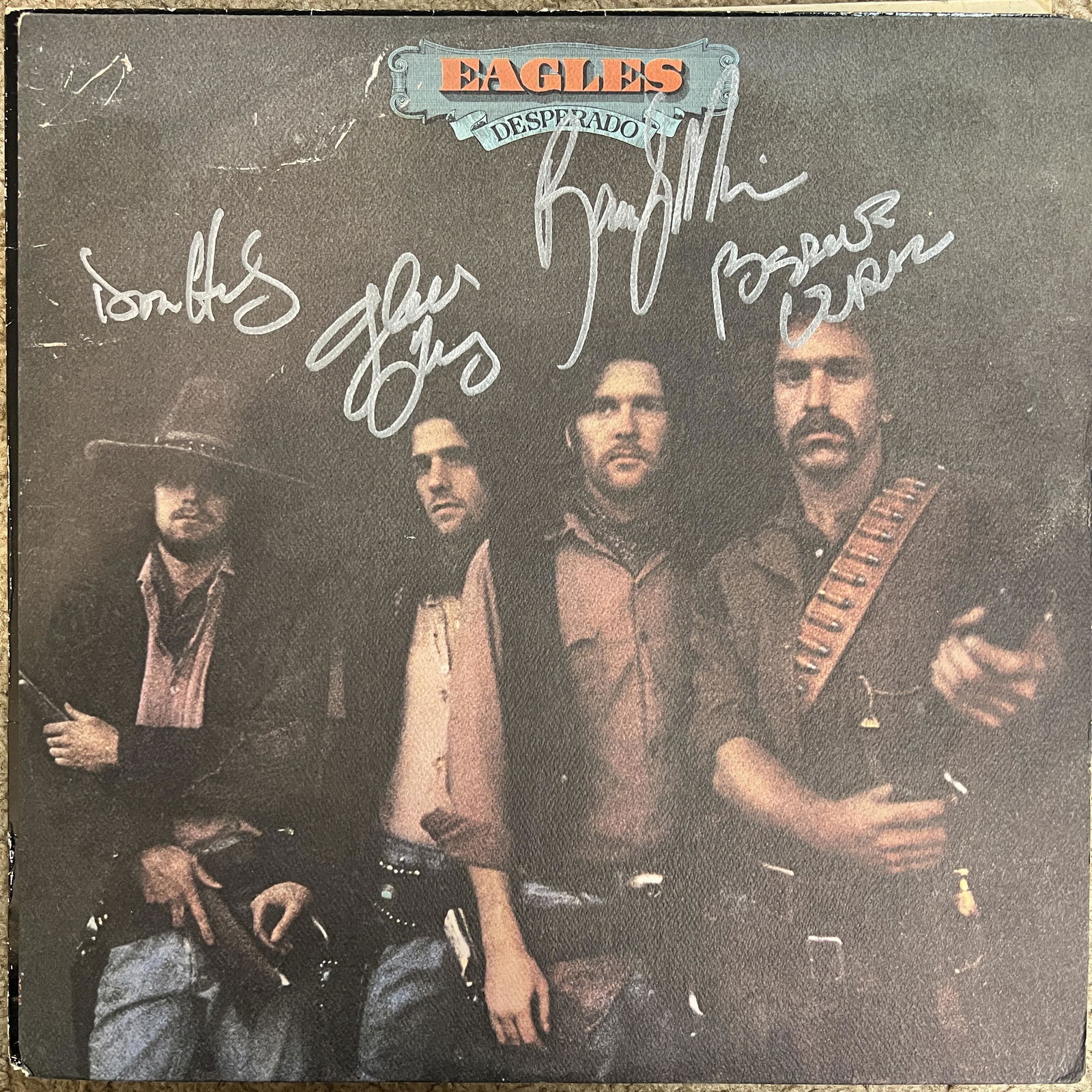 The Eagles Autographed Album DON GLENN RANDY BERNIE (1 of 1)