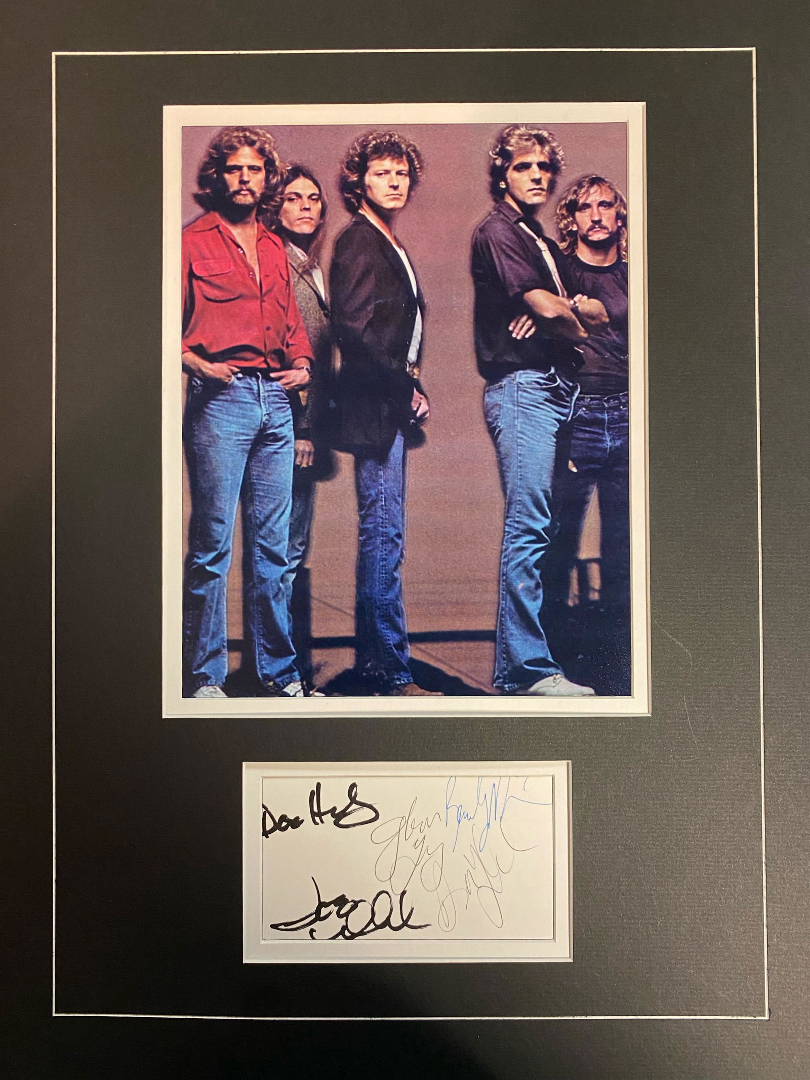 The Eagles Autographed Display All 5 (1 of 1)