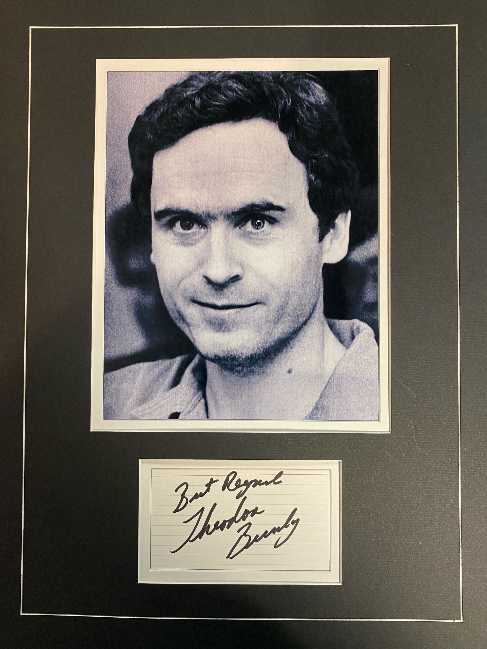 Ted Bundy Autographed Display (1 of 1)