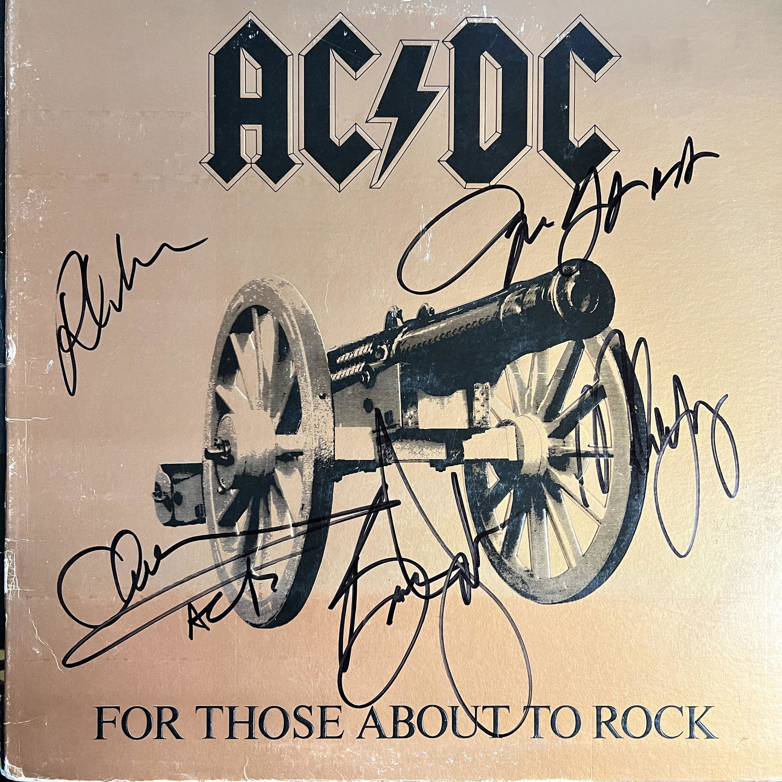 AC/DC Autographed Album ALL 5 (1 of 1)